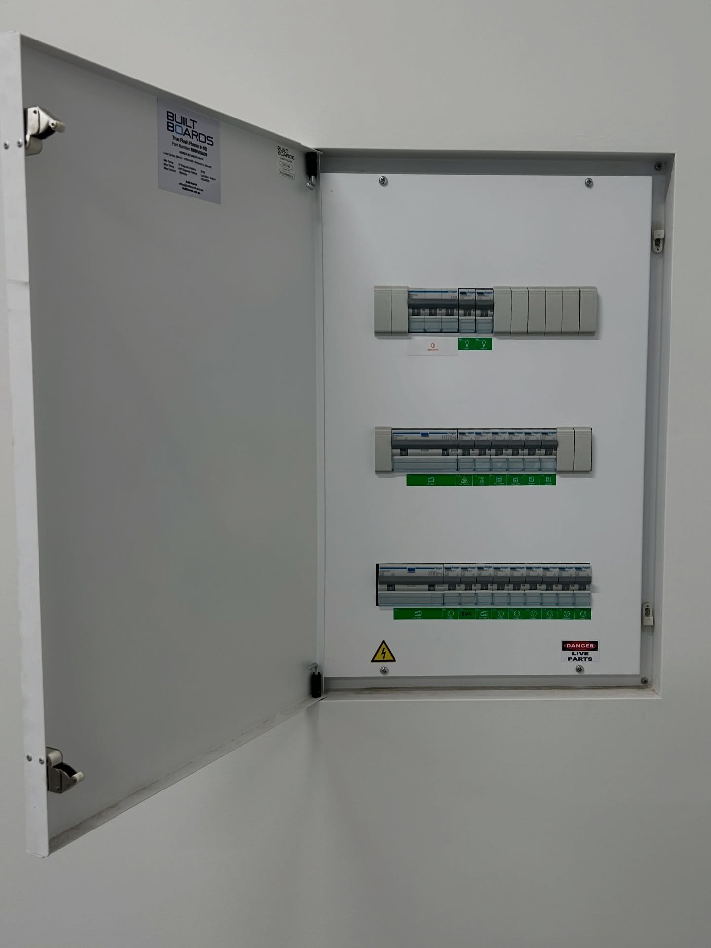 Appreciation post. Our apprentice, Daniel is levelling up fast - this latest job is proof of his growing skill as an electrician. Proud of the progress.

The job itself featured a flush-mount switchboard, carefully trowelled into the plaster for a sl