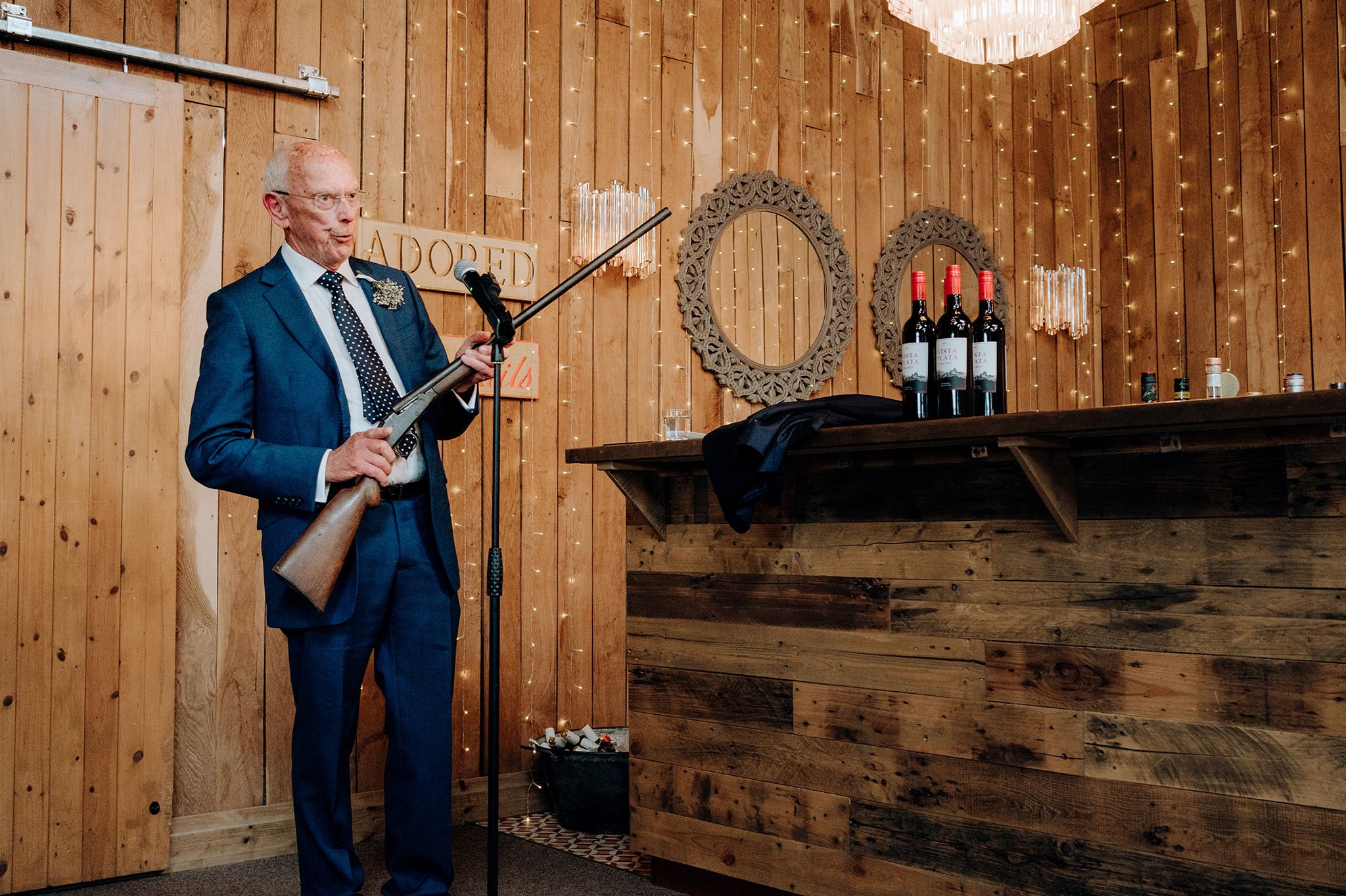 Father of the bride pulls out a shotgun at Chafford Park Estate 