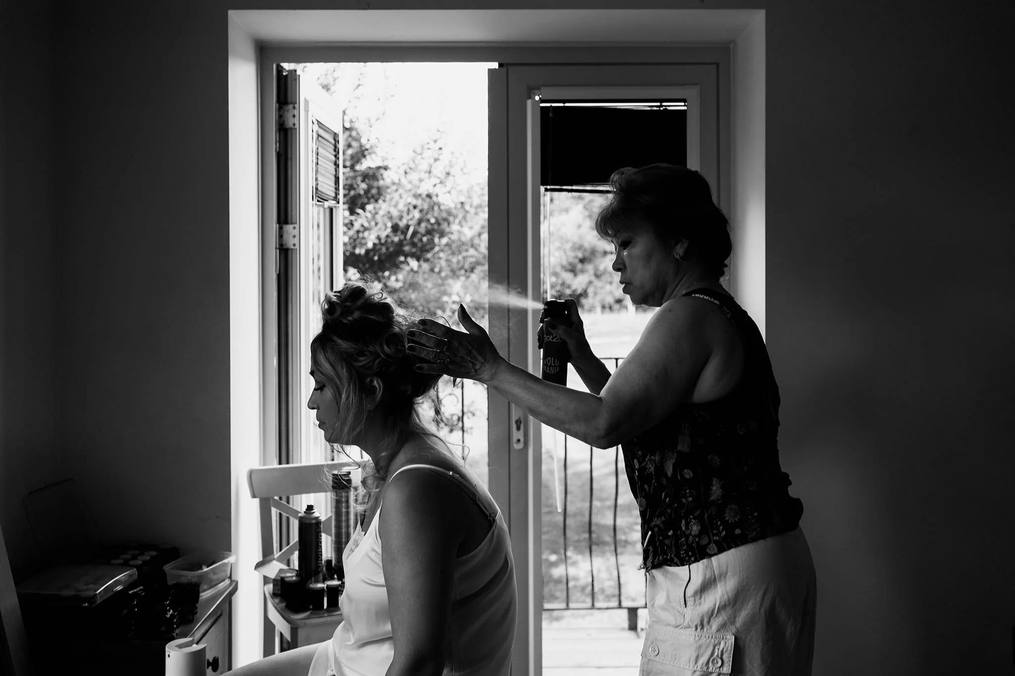 bridal prep at ribble valley holiday homes