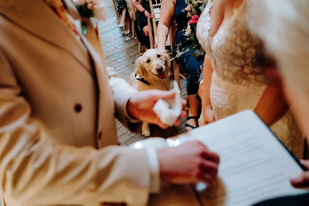 wedding ceremony at tipis at riley green