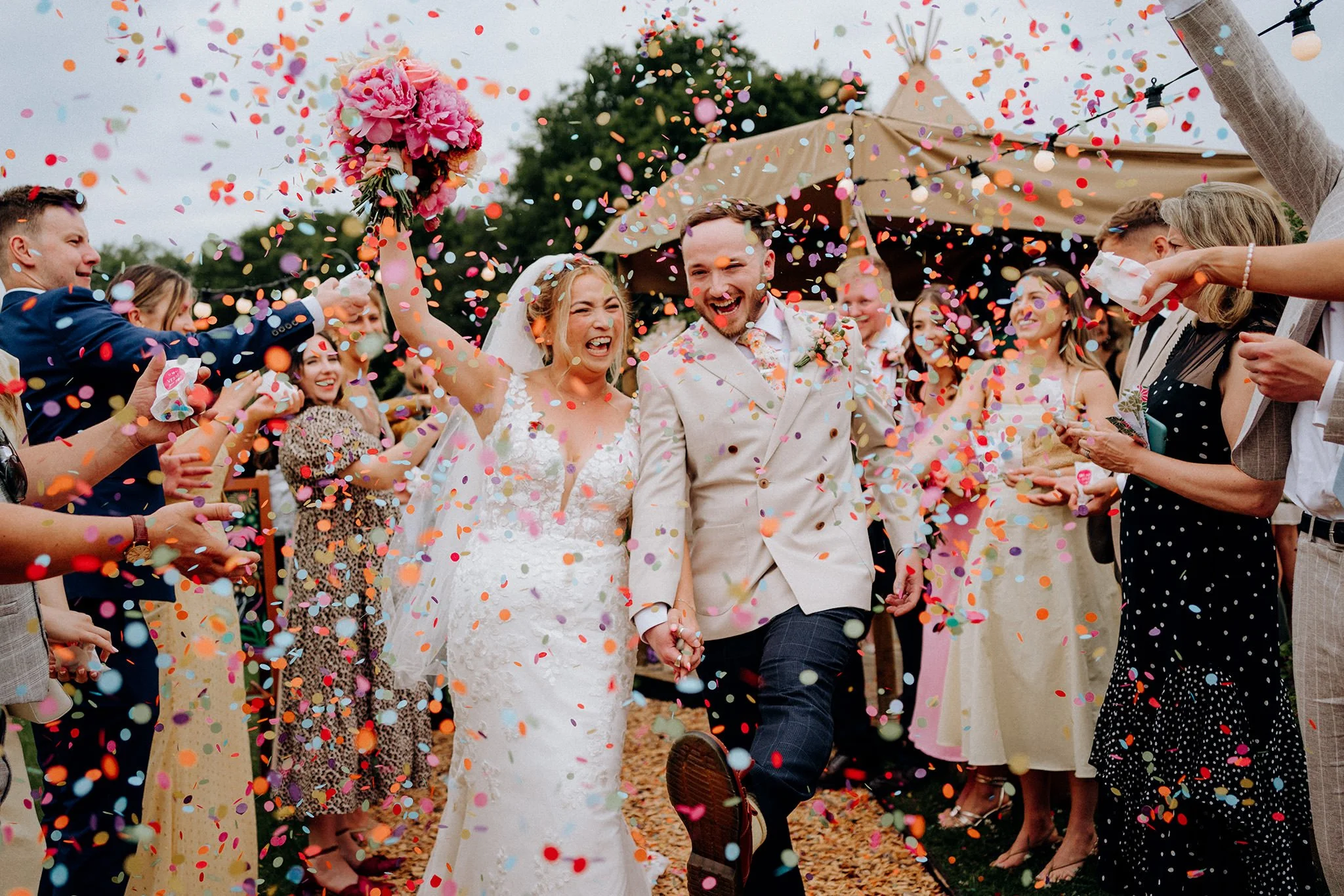 confetti at tipis at riley green