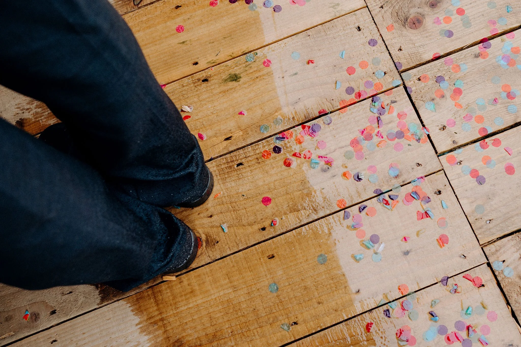 rain soaked confetti