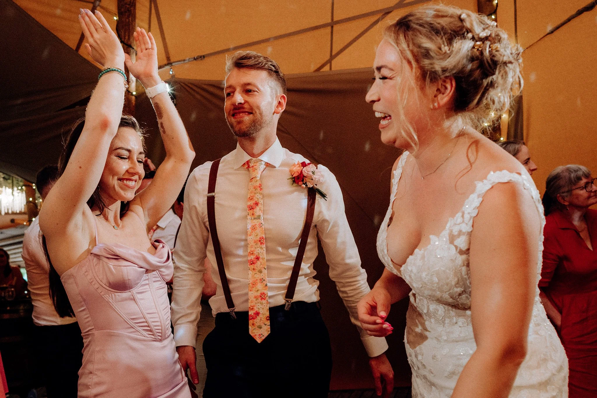 on the dancefloor at the tipis at riley green