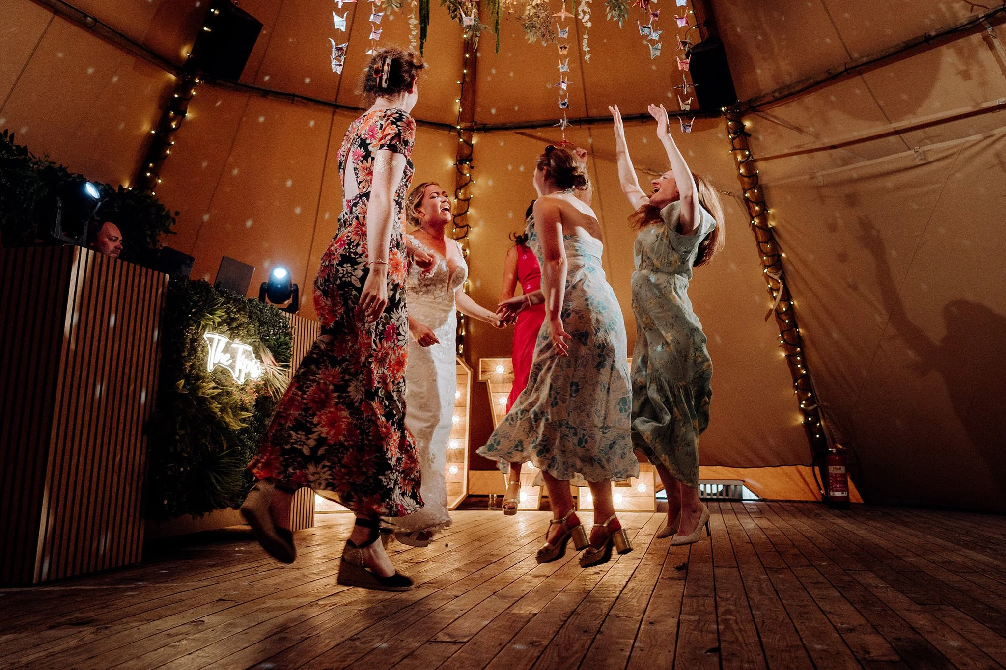 on the dancefloor at the tipis at riley green