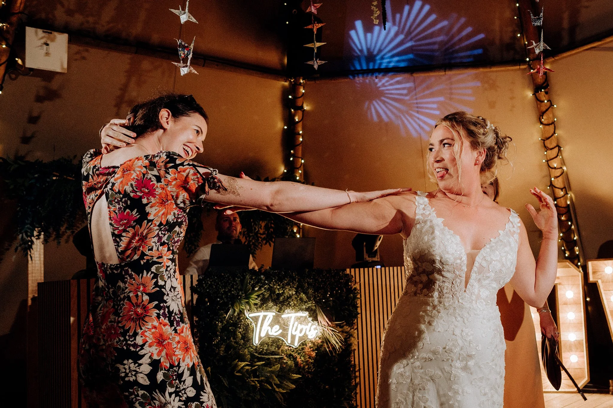 on the dancefloor at the tipis at riley green