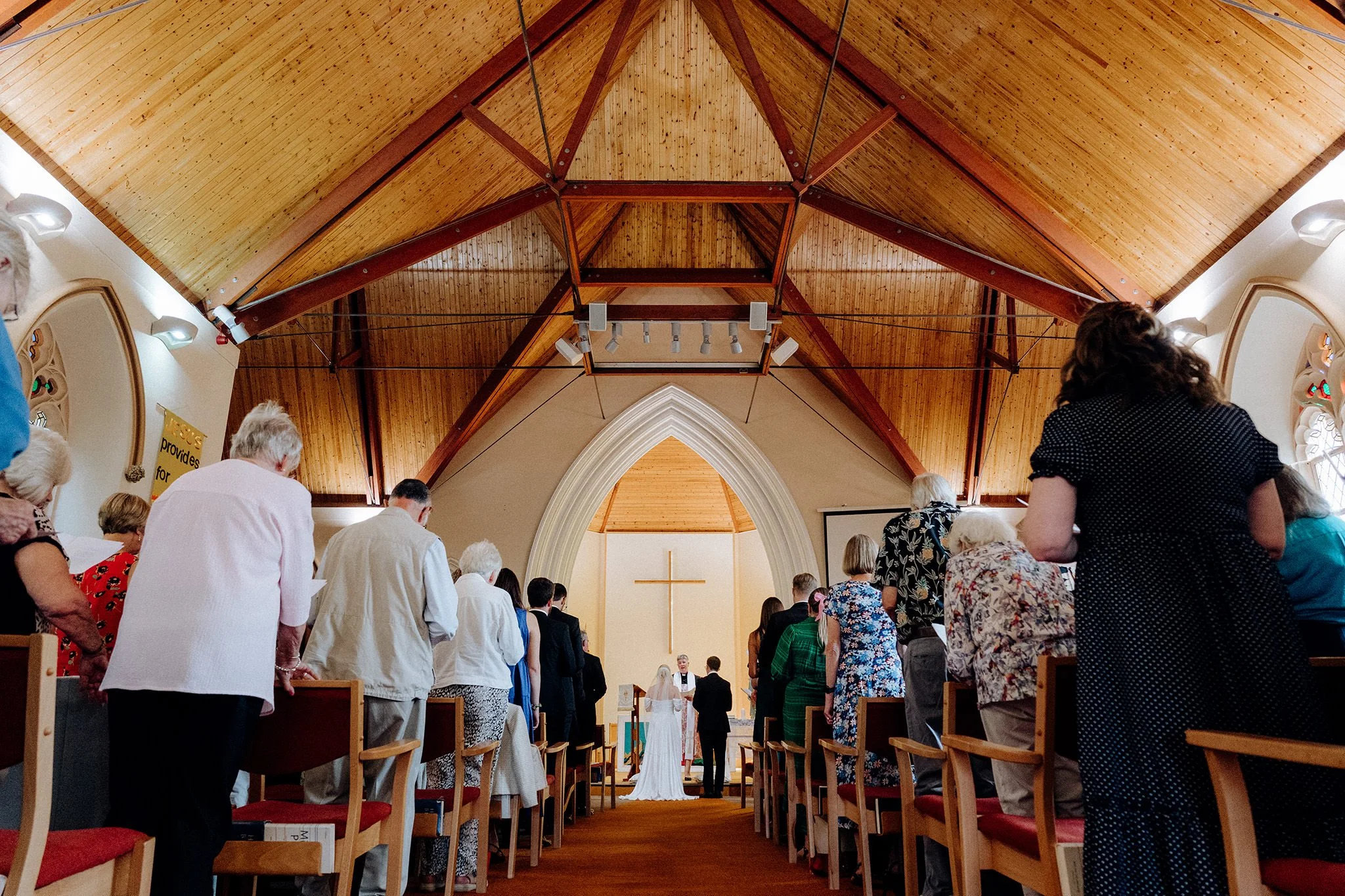 wedding ceremony at st luke's church
