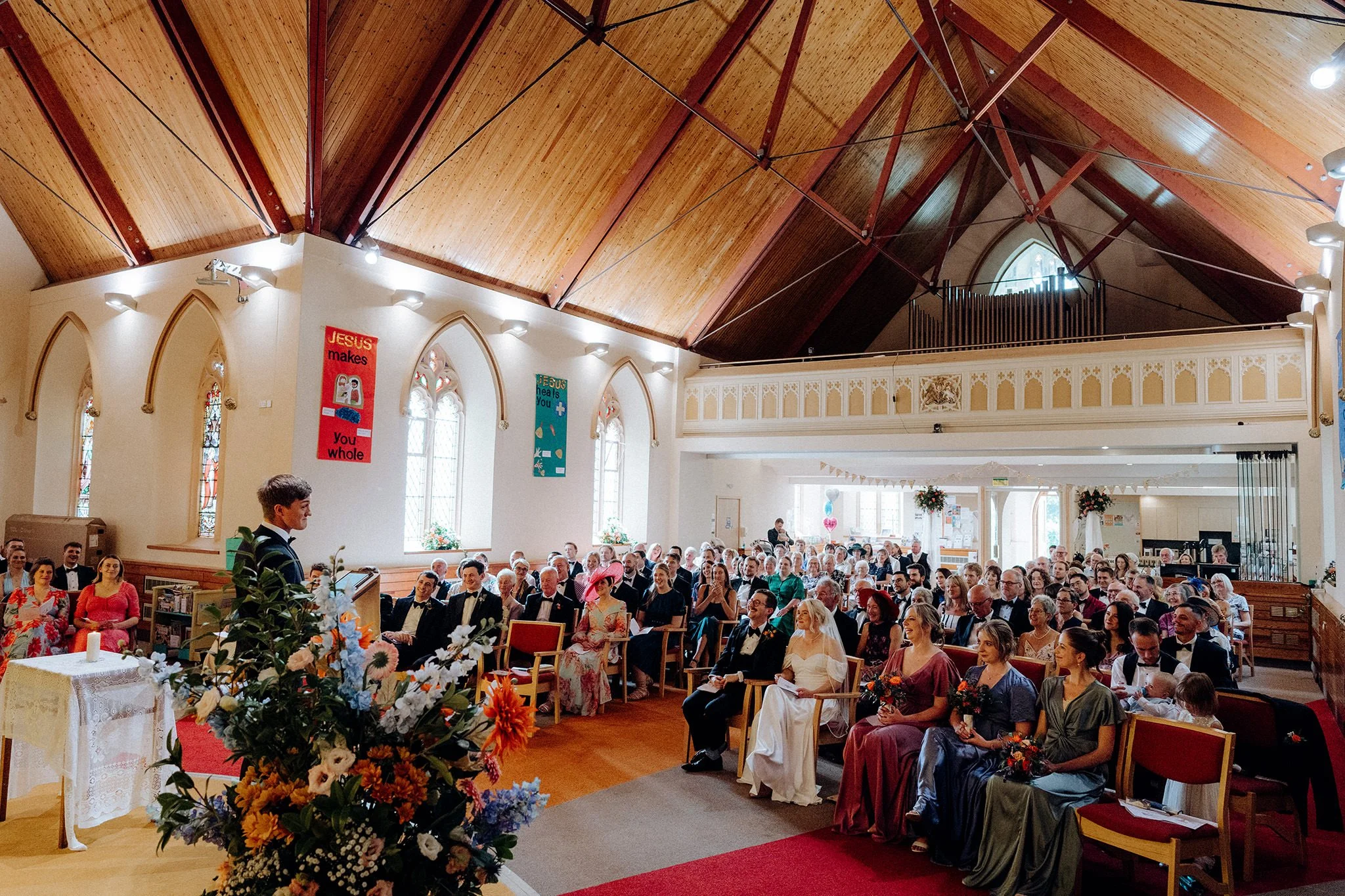 wedding ceremony at st luke's church