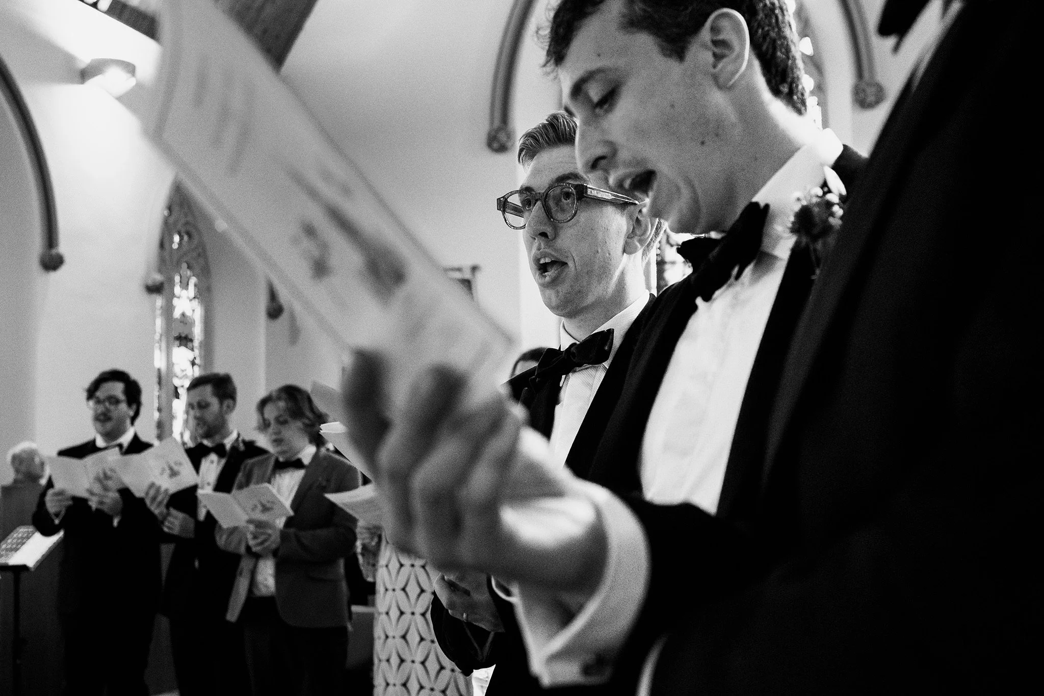 wedding ceremony at st luke's church