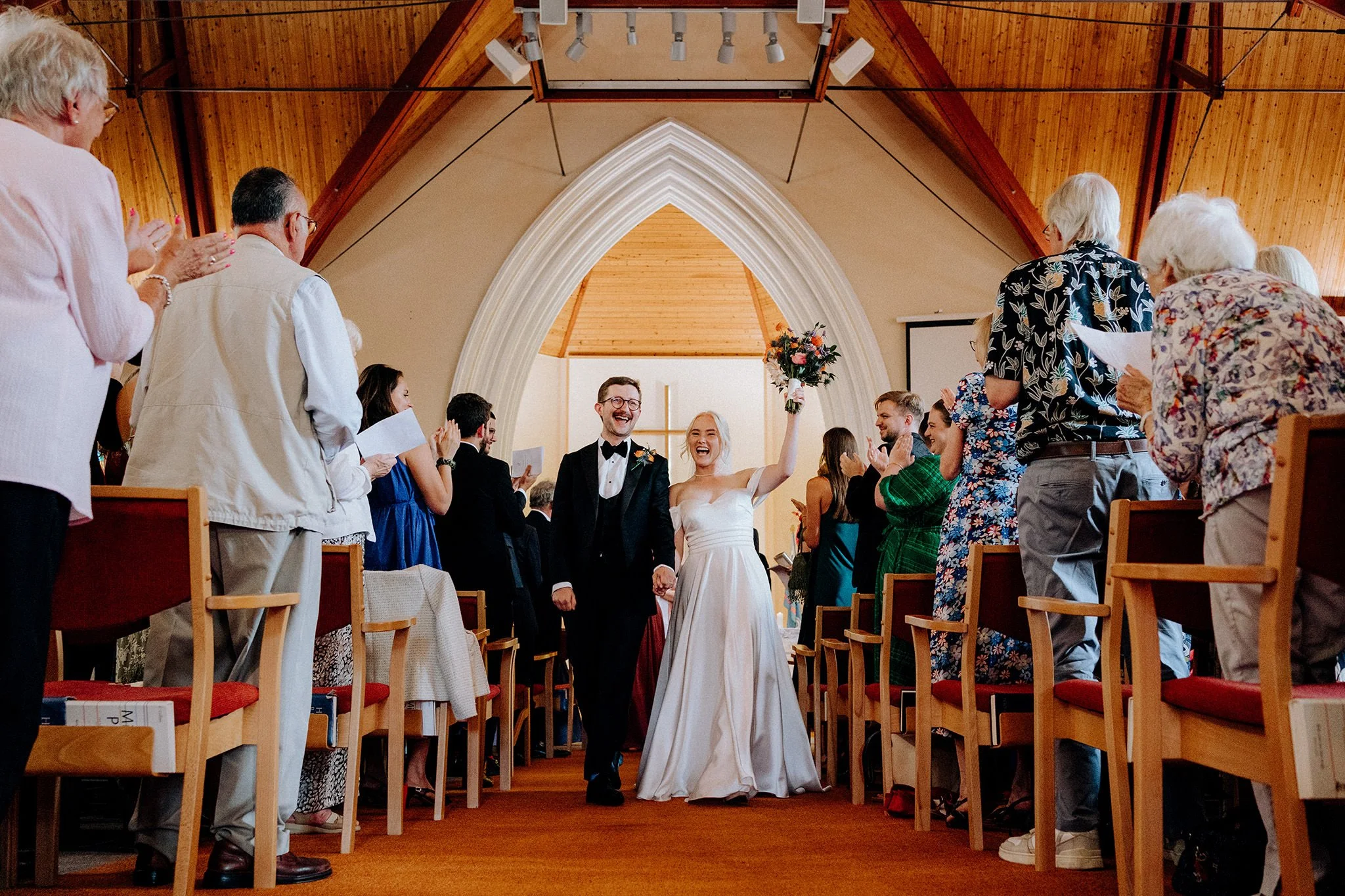 wedding ceremony at st luke's church
