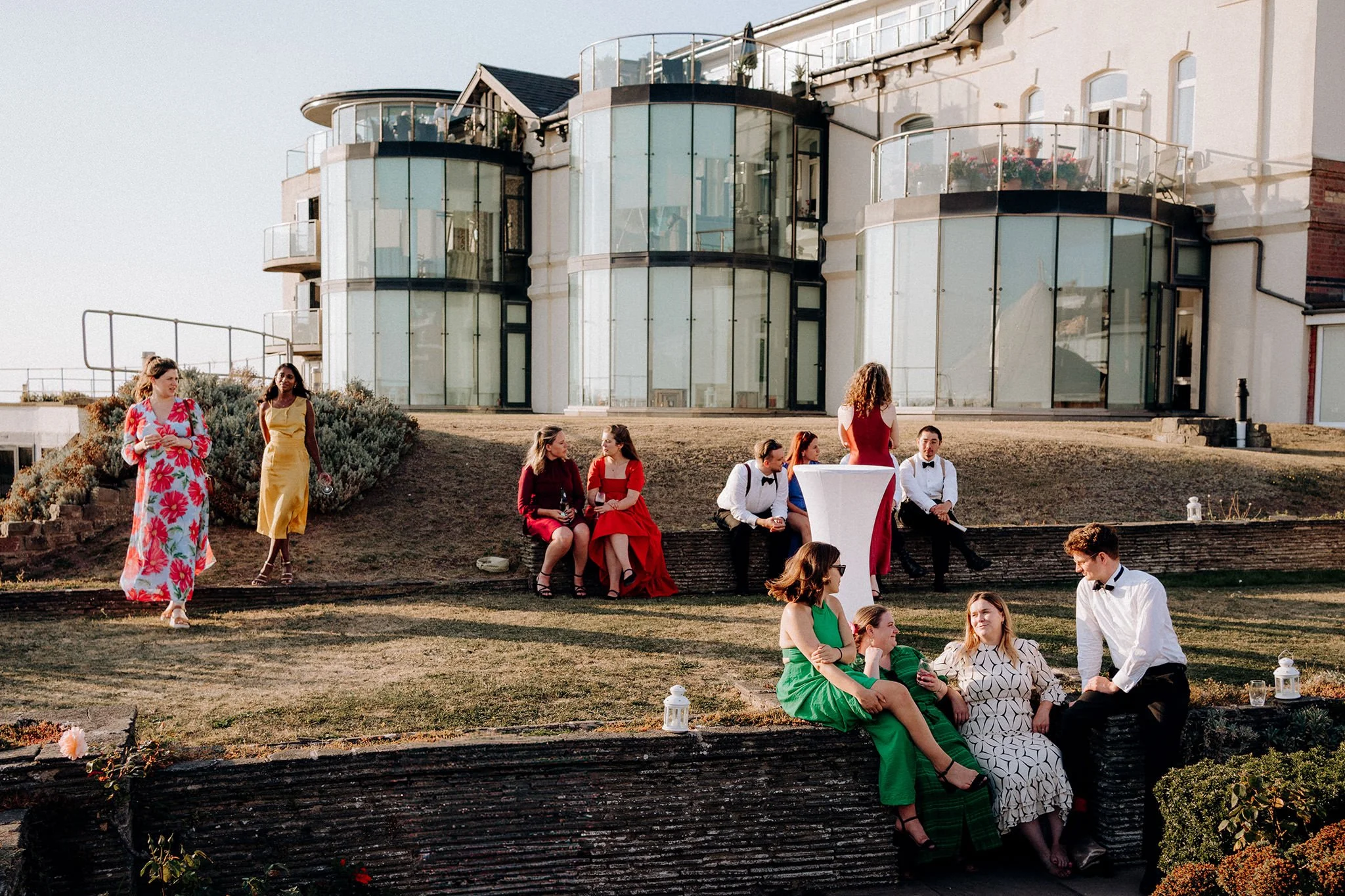 crosby beach summer wedding party