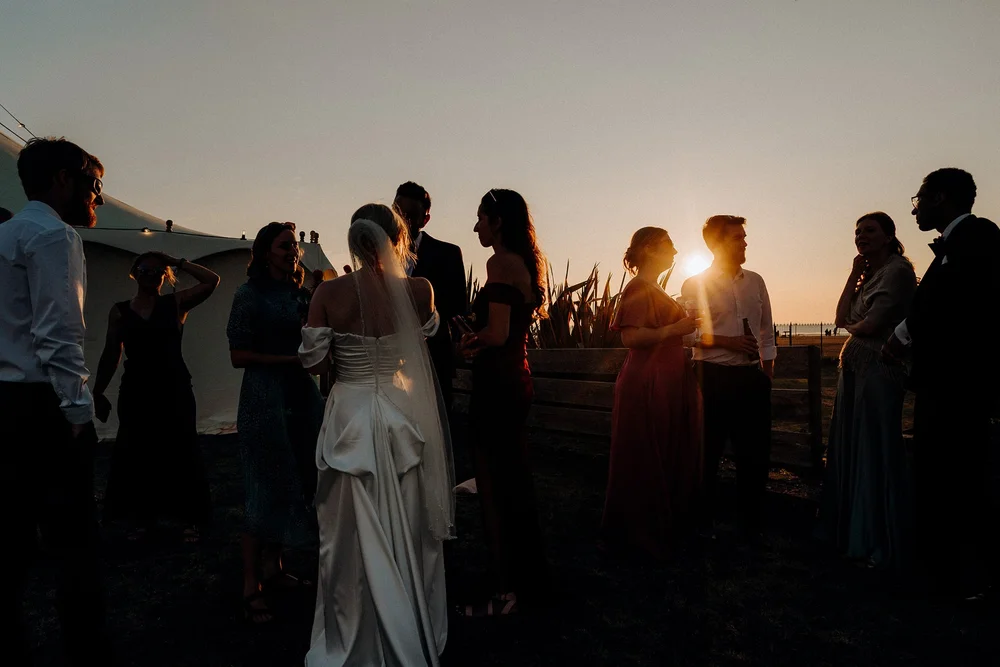 sunset wedding day