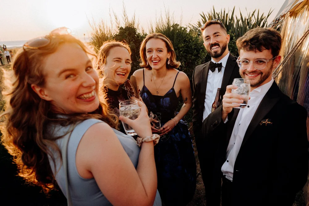 crosby beach wedding party