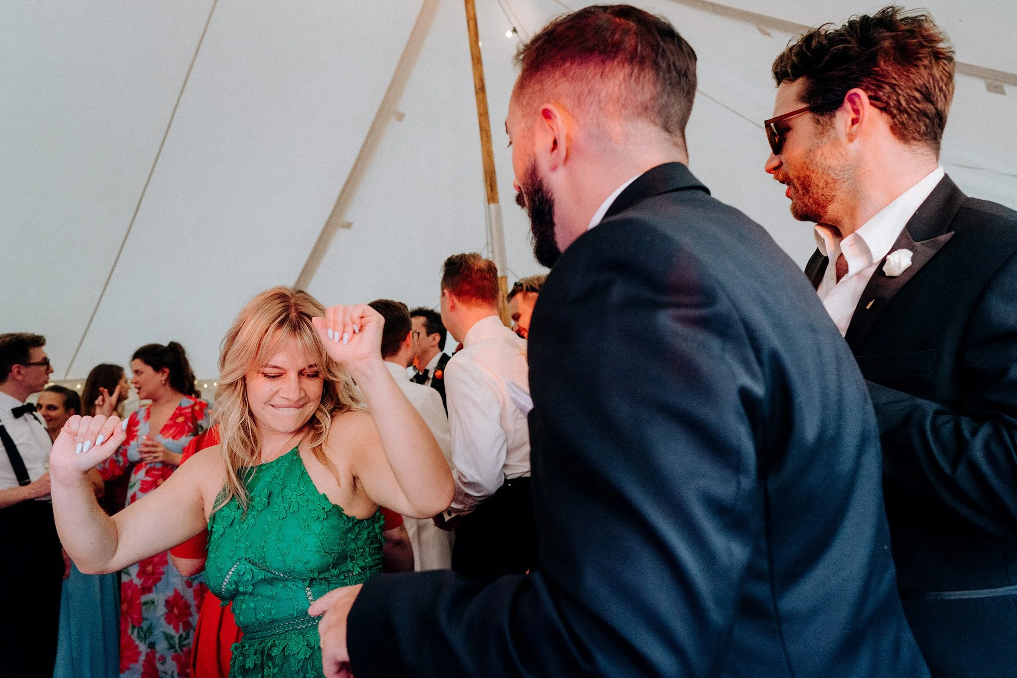 crosby beach wedding dancefloor
