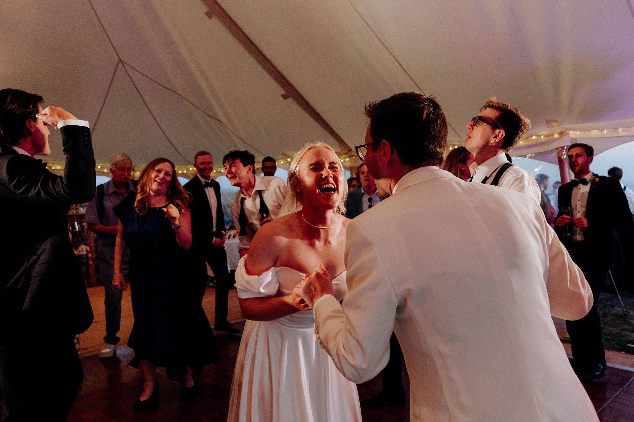 crosby beach wedding dancefloor