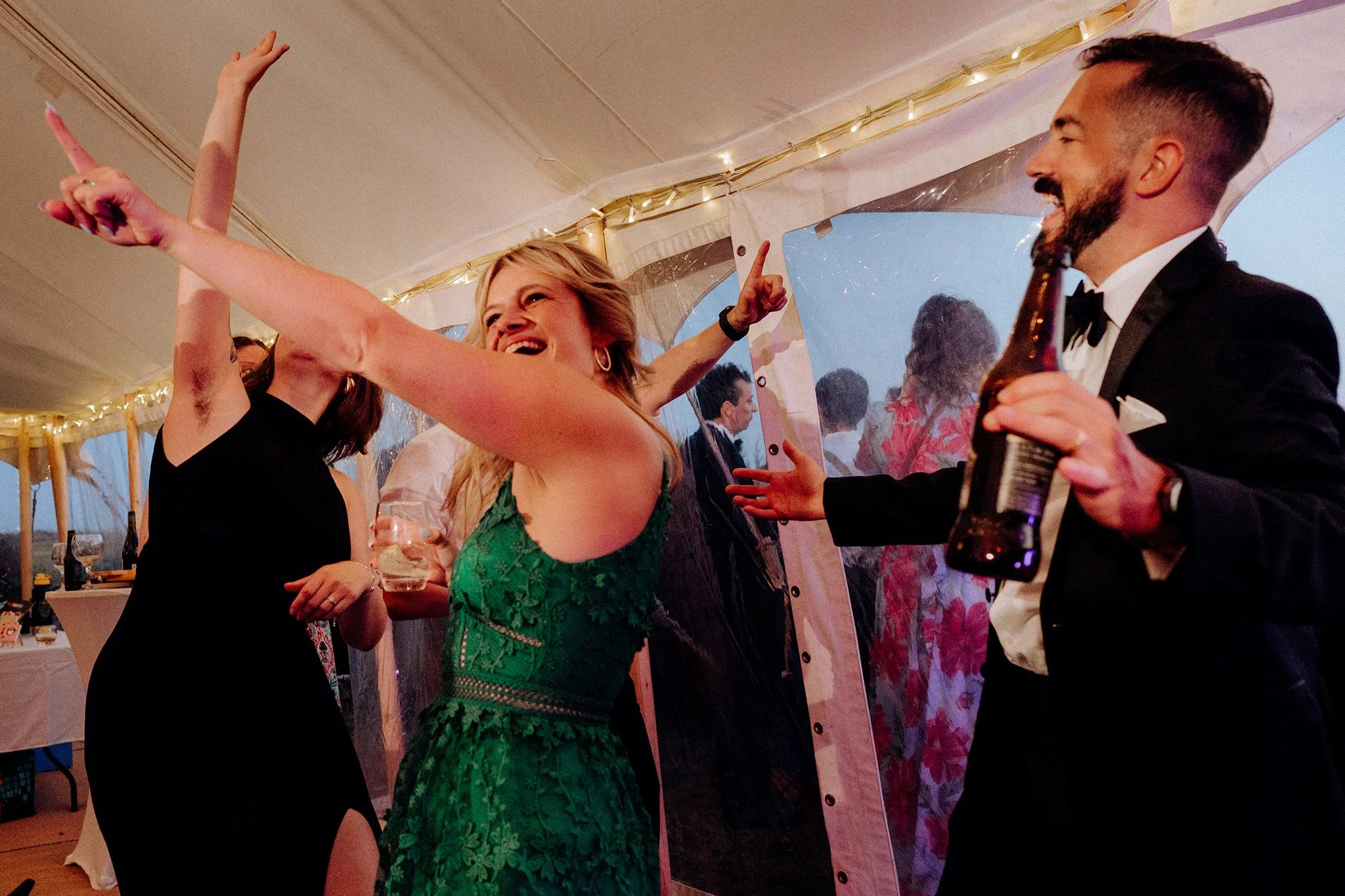 crosby beach wedding dancefloor