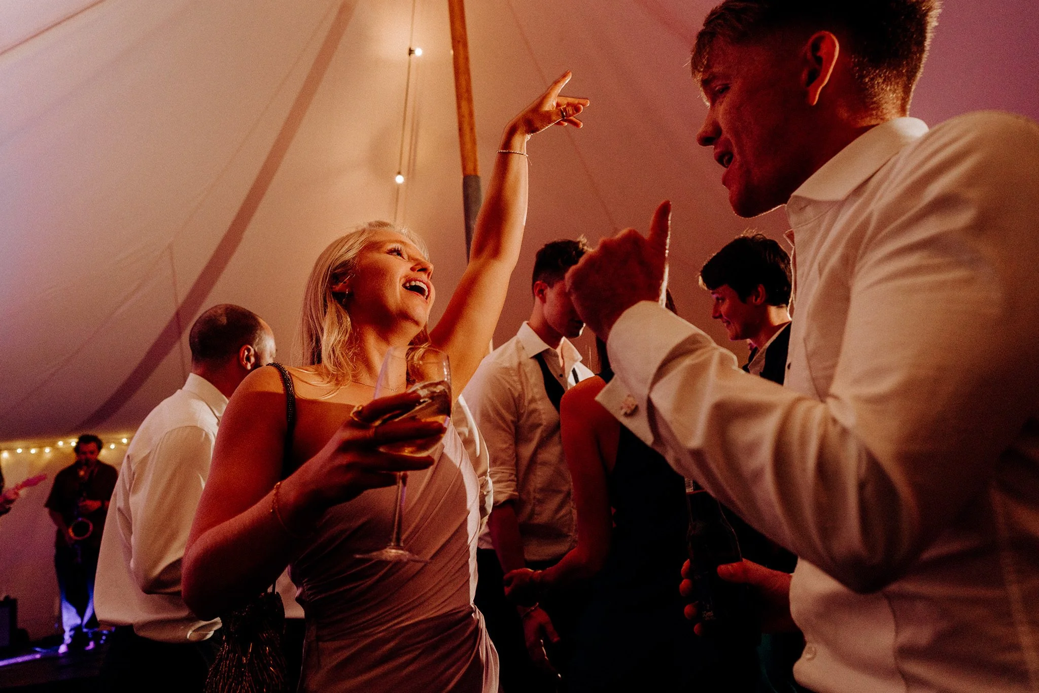 crosby beach wedding dancefloor