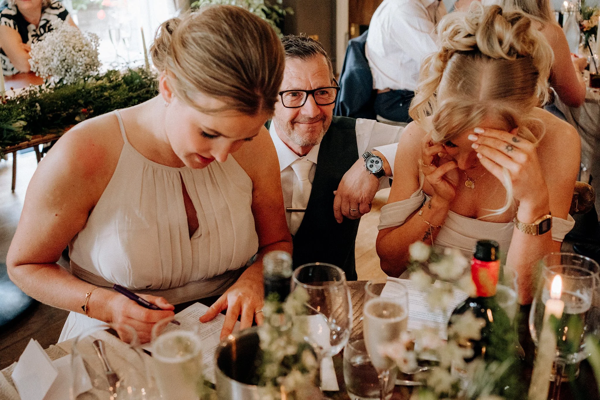 wedding reception at the little fox, thornton hough