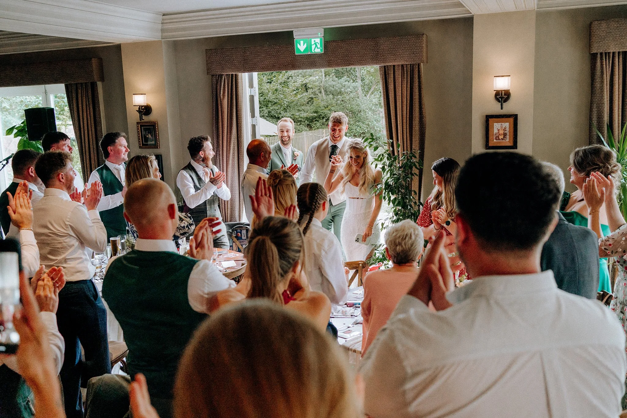 wedding reception at the little fox, thornton hough