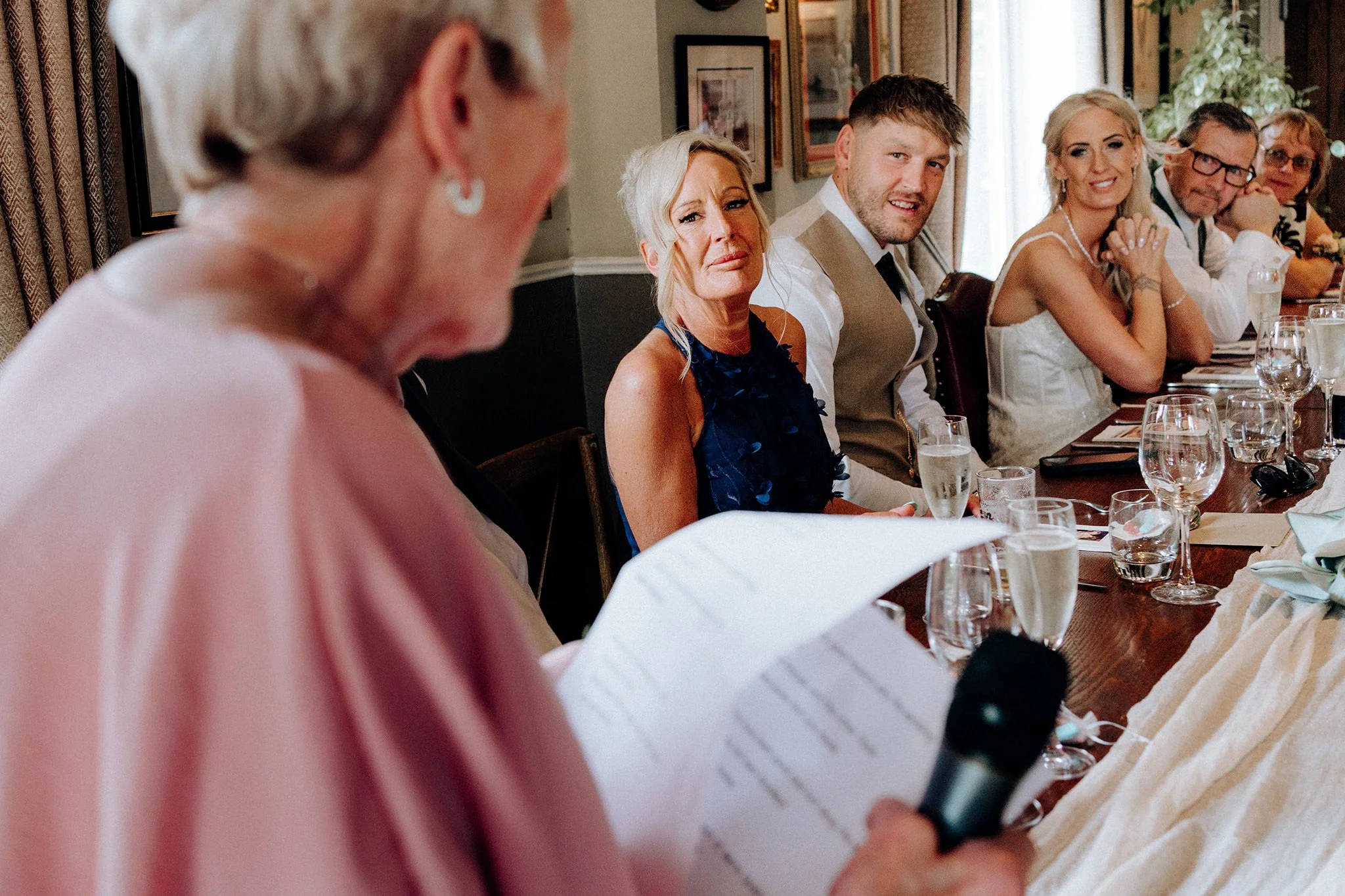 wedding reception at the little fox, thornton hough