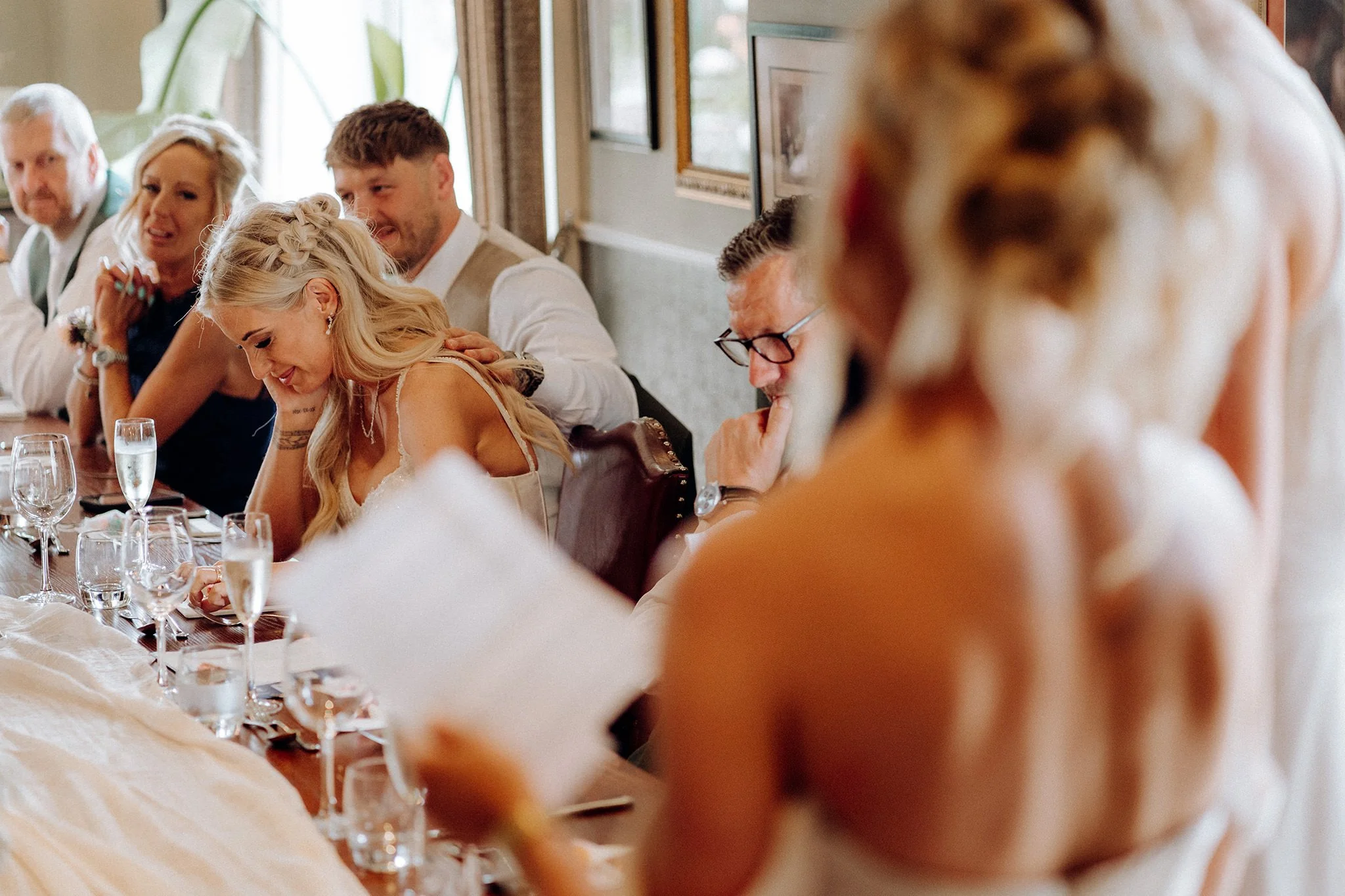 wedding reception at the little fox, thornton hough