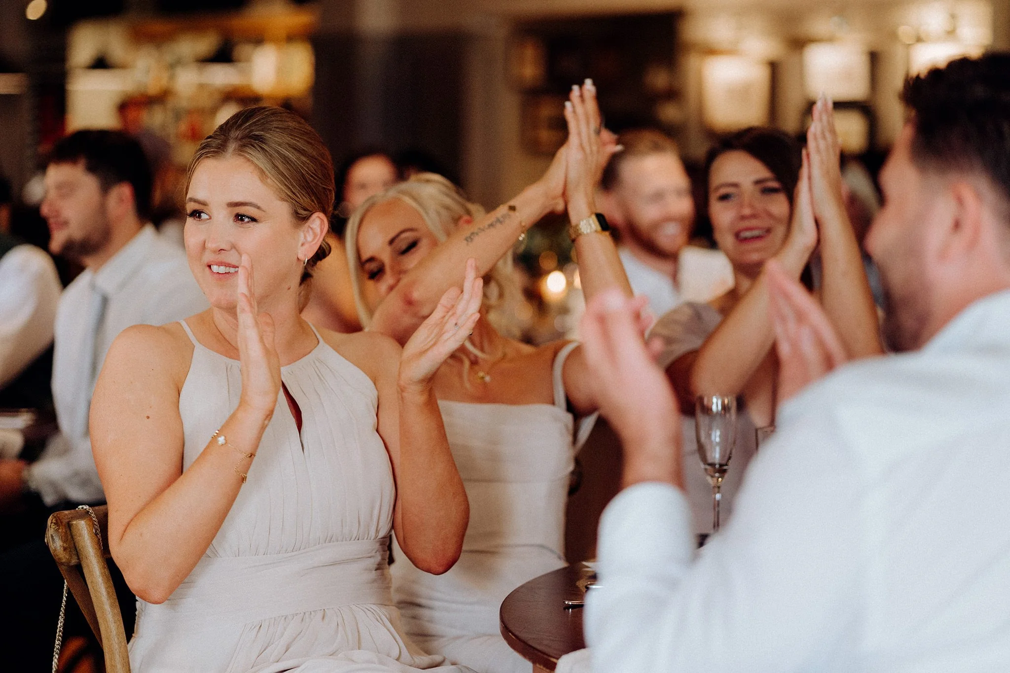 wedding reception at the little fox, thornton hough