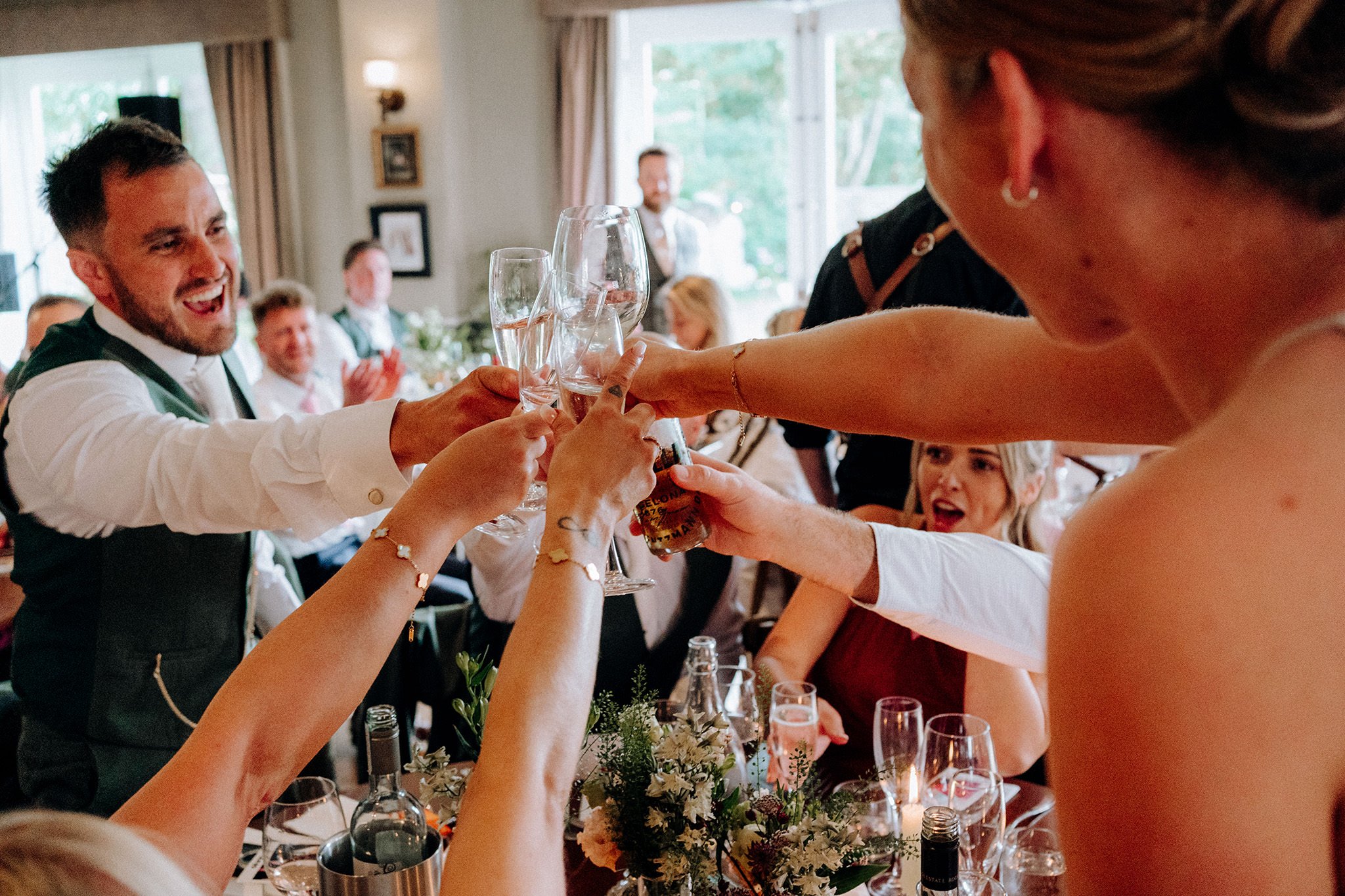 wedding reception at the little fox, thornton hough