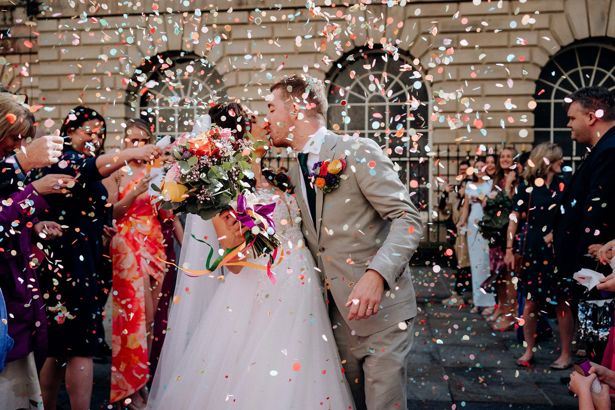 confetti at liverpool town hall