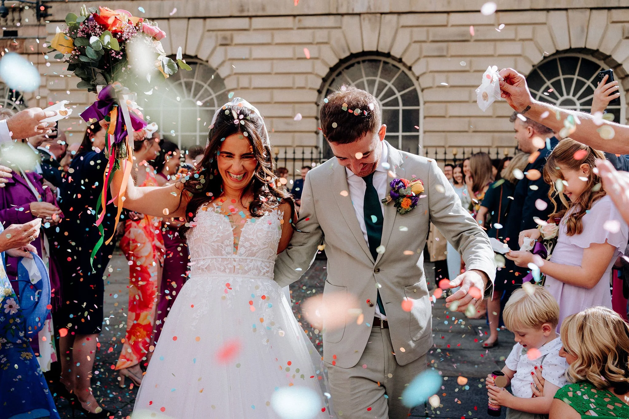 confetti at liverpool town hall