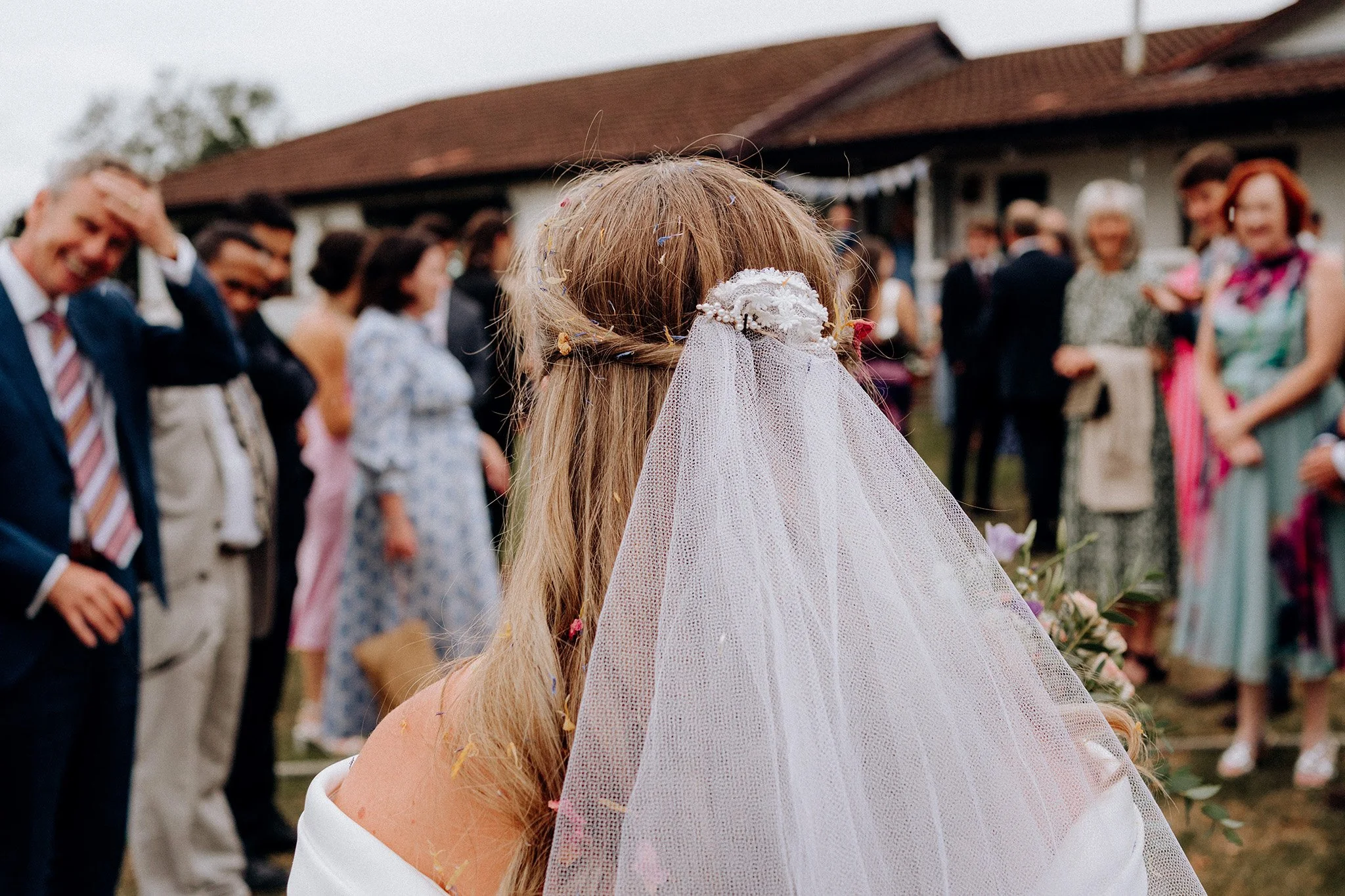 confetti village hall wedding