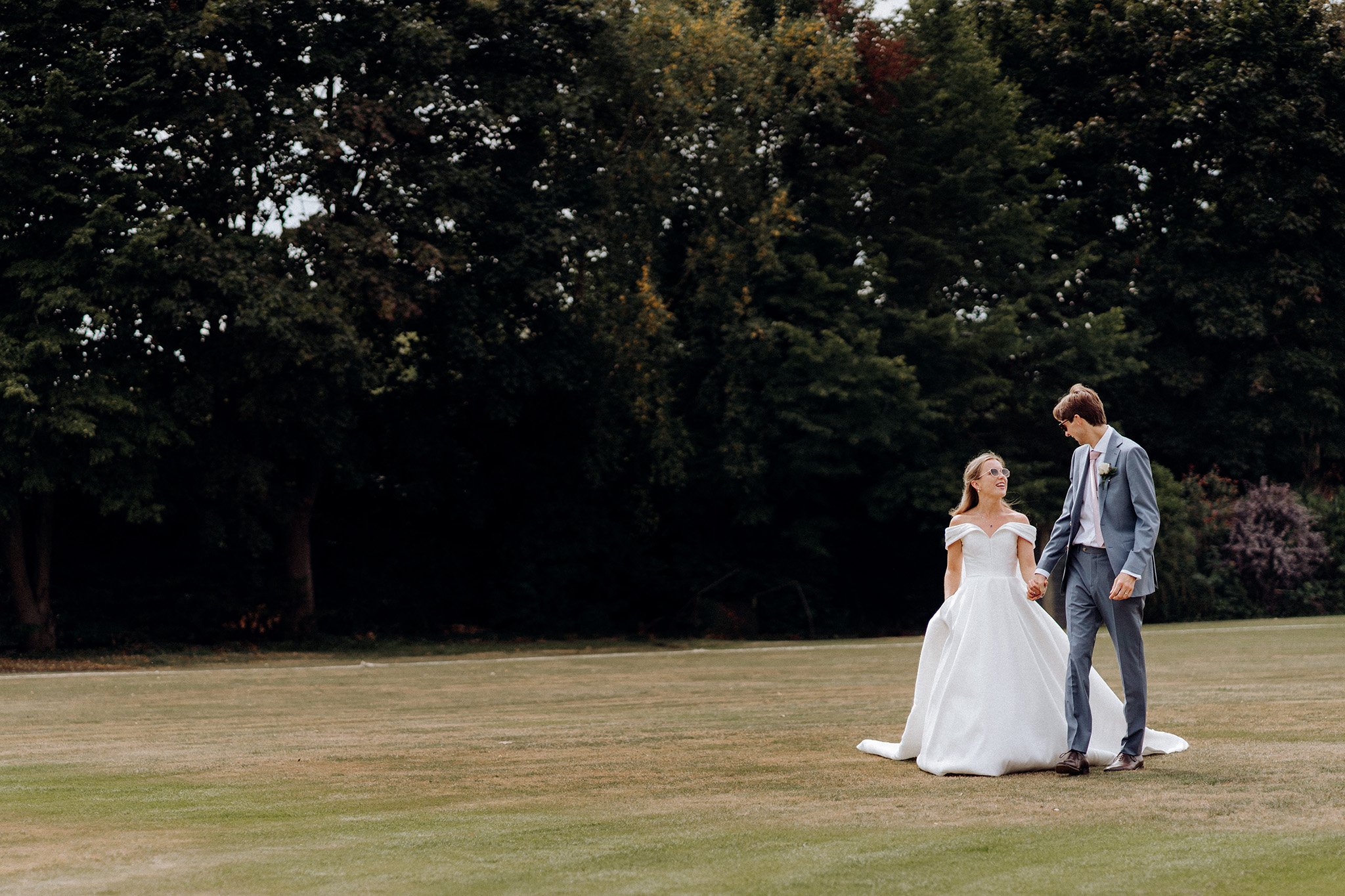 bride and groom portraits during village hall wedding