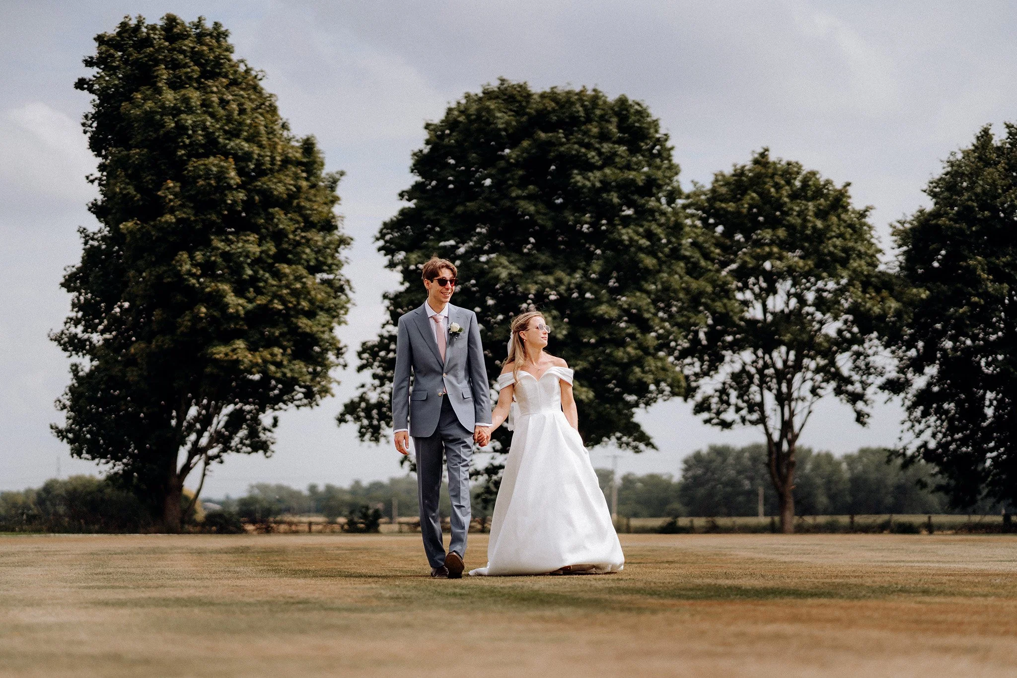 bride and groom portraits during village hall wedding