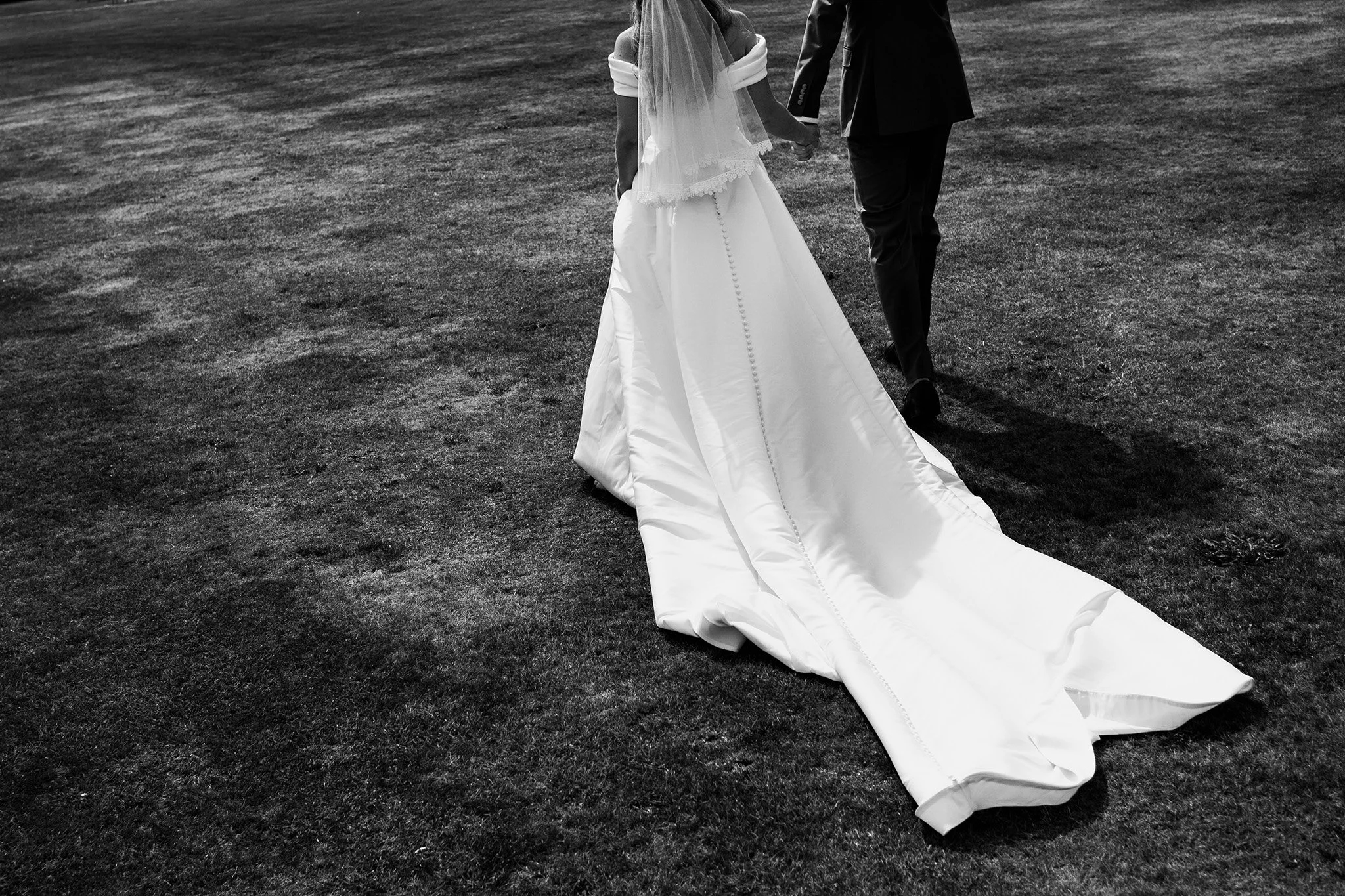 bride and groom portraits during village hall wedding