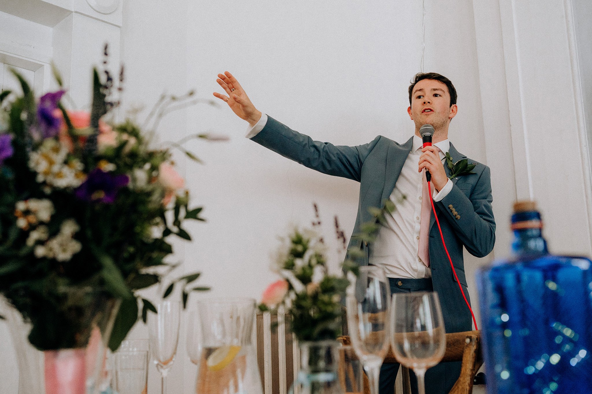 village hall wedding meal and speeches