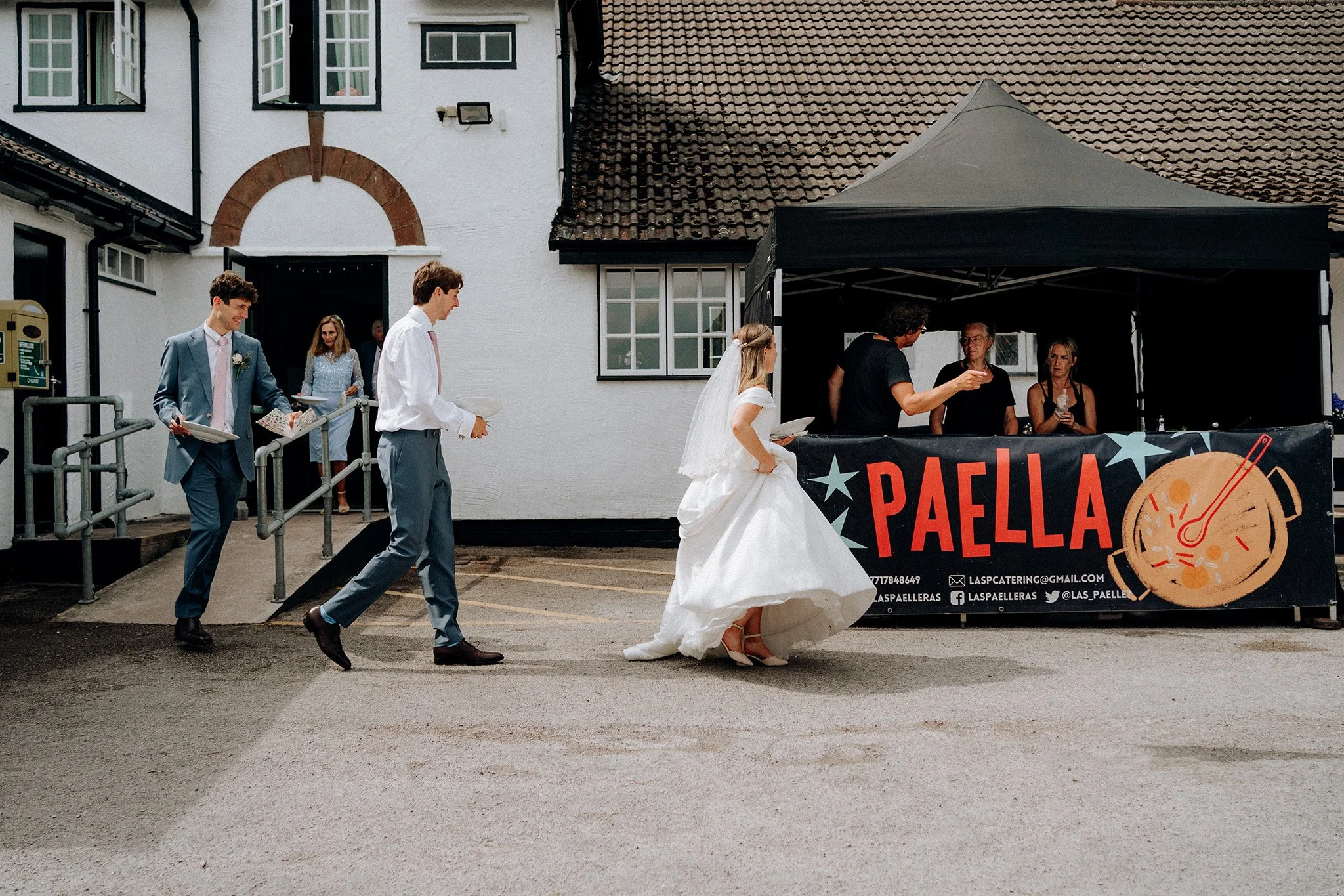 village hall wedding meal and speeches