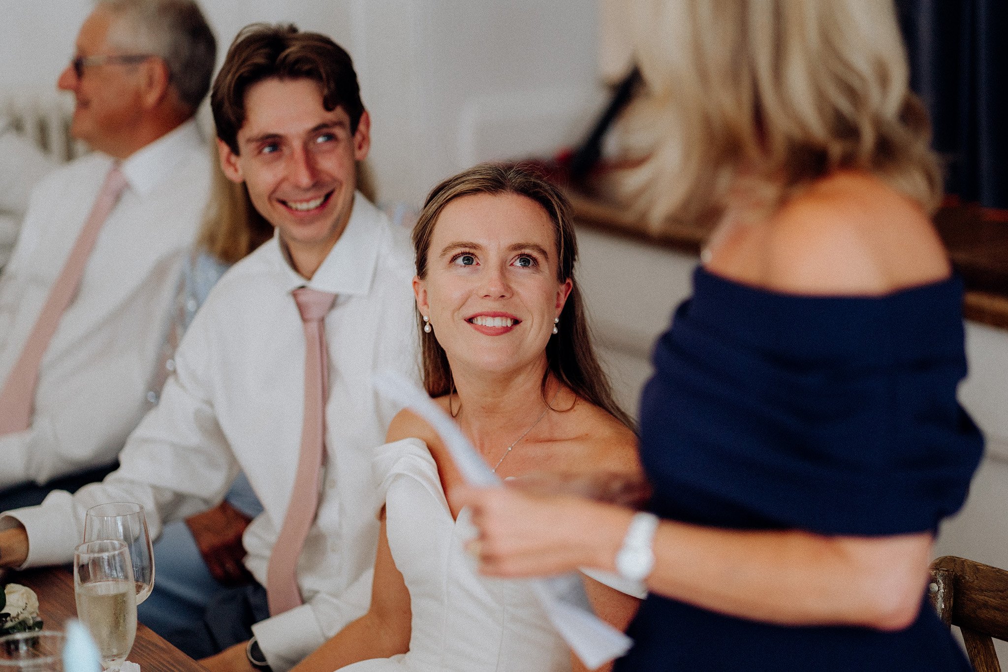 village hall wedding meal and speeches