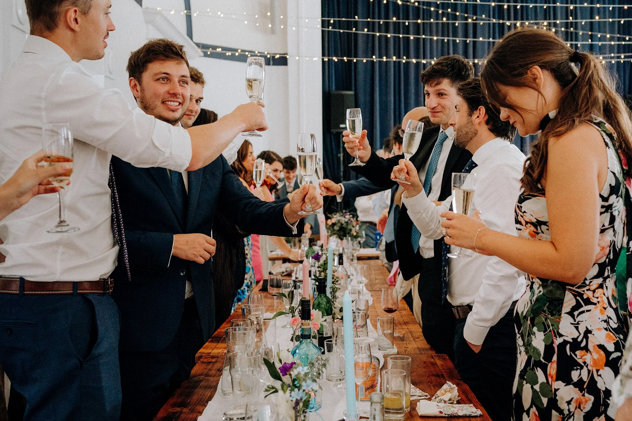 village hall wedding meal and speeches