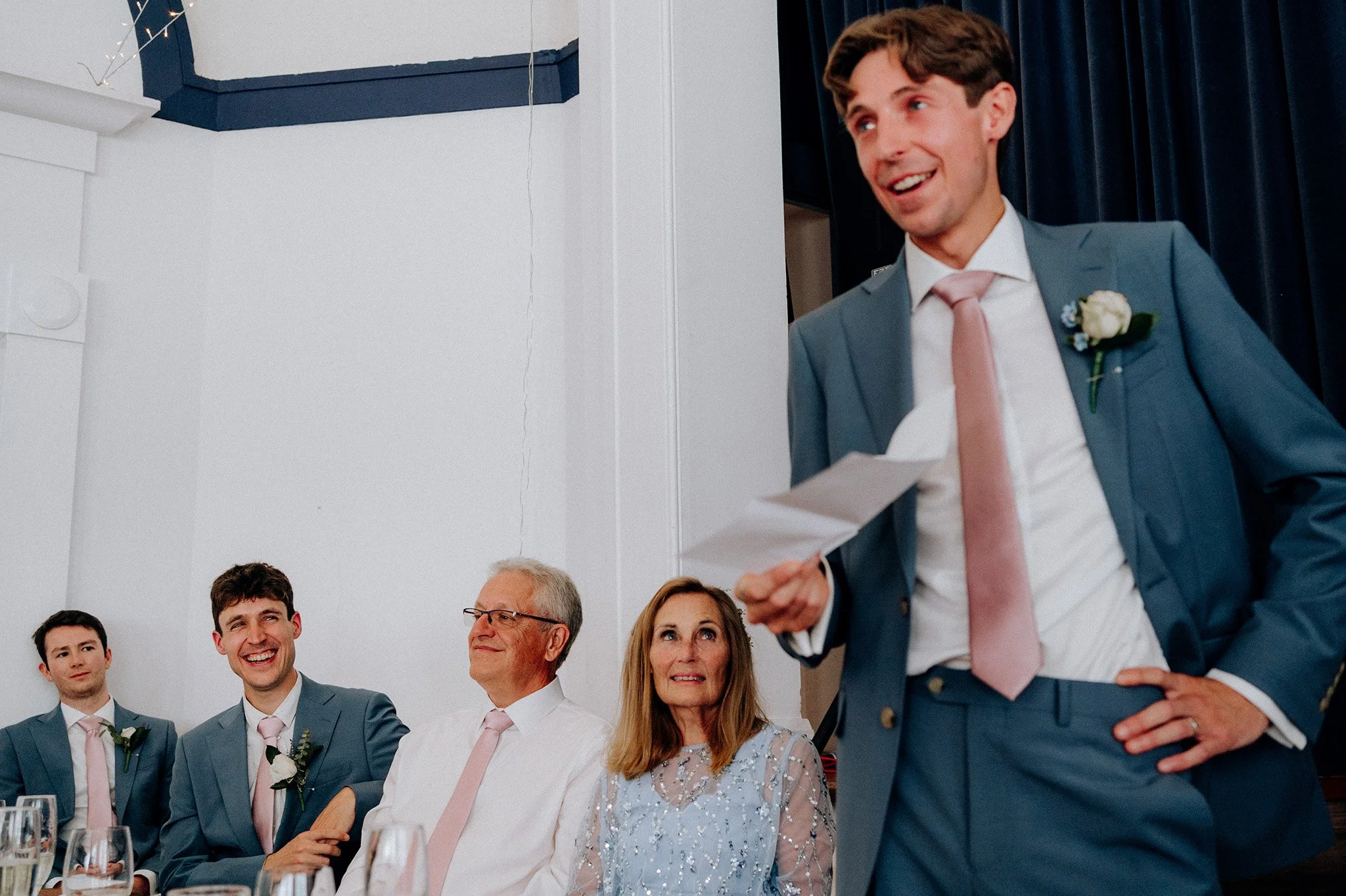 village hall wedding meal and speeches