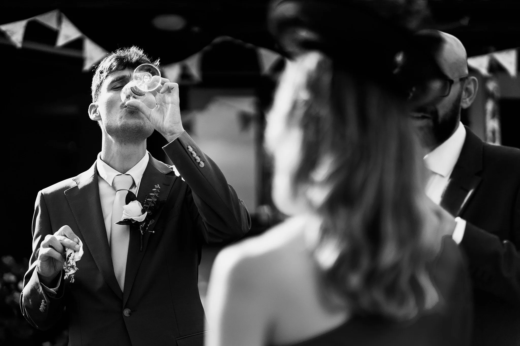 evening reception village hall wedding cheshire