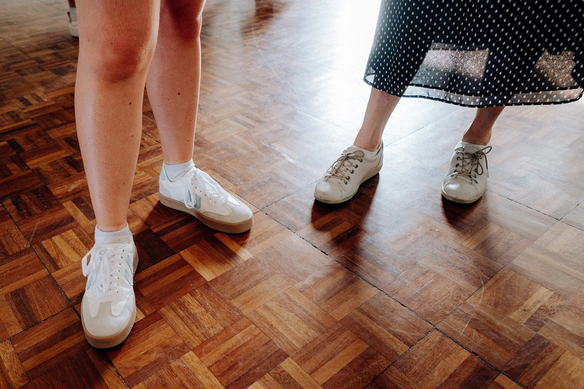 ceilidh fun at a village hall wedding 