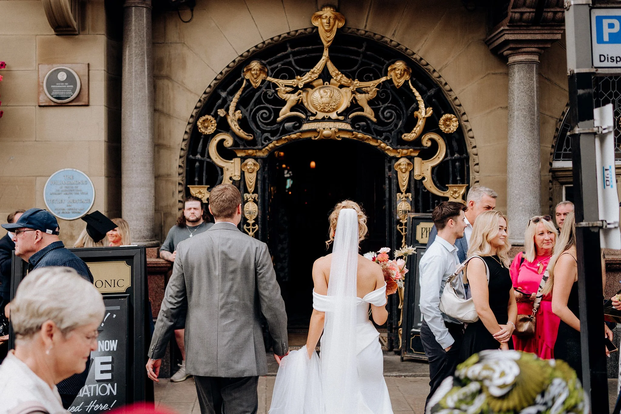 wedding bride and groom on hope street liverpool