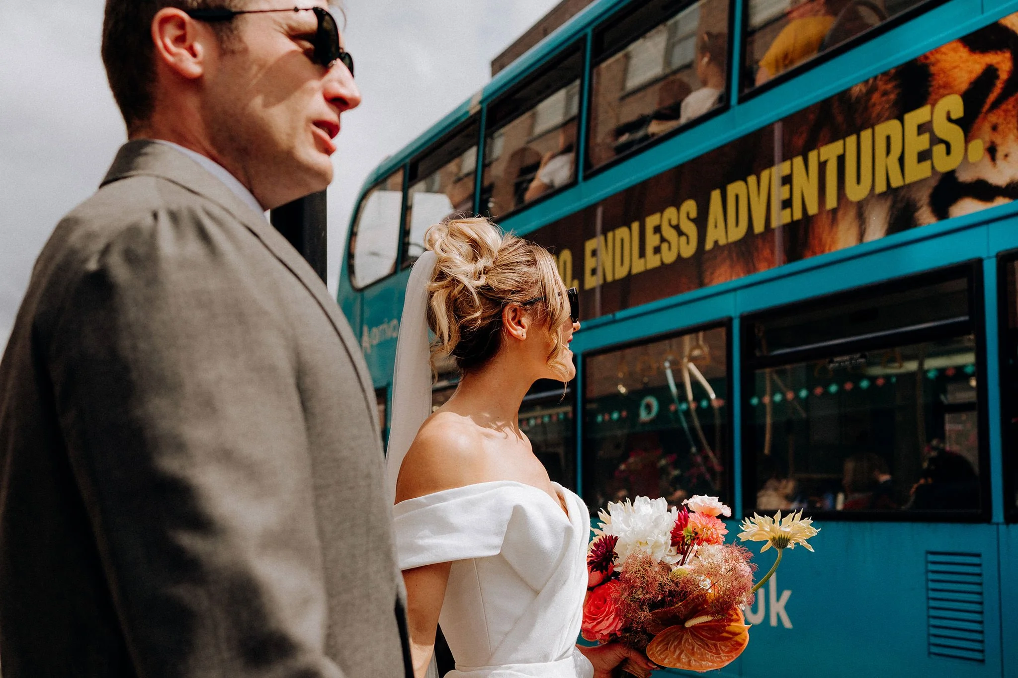 wedding bride and groom on hope street liverpool
