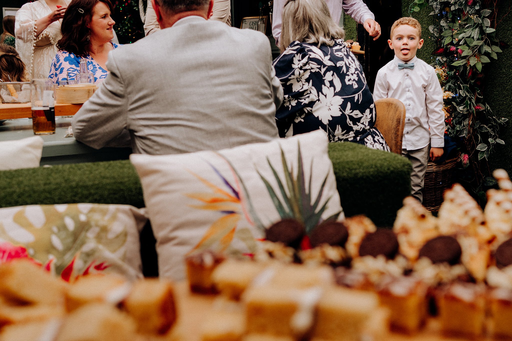 young guest spotted the cake table