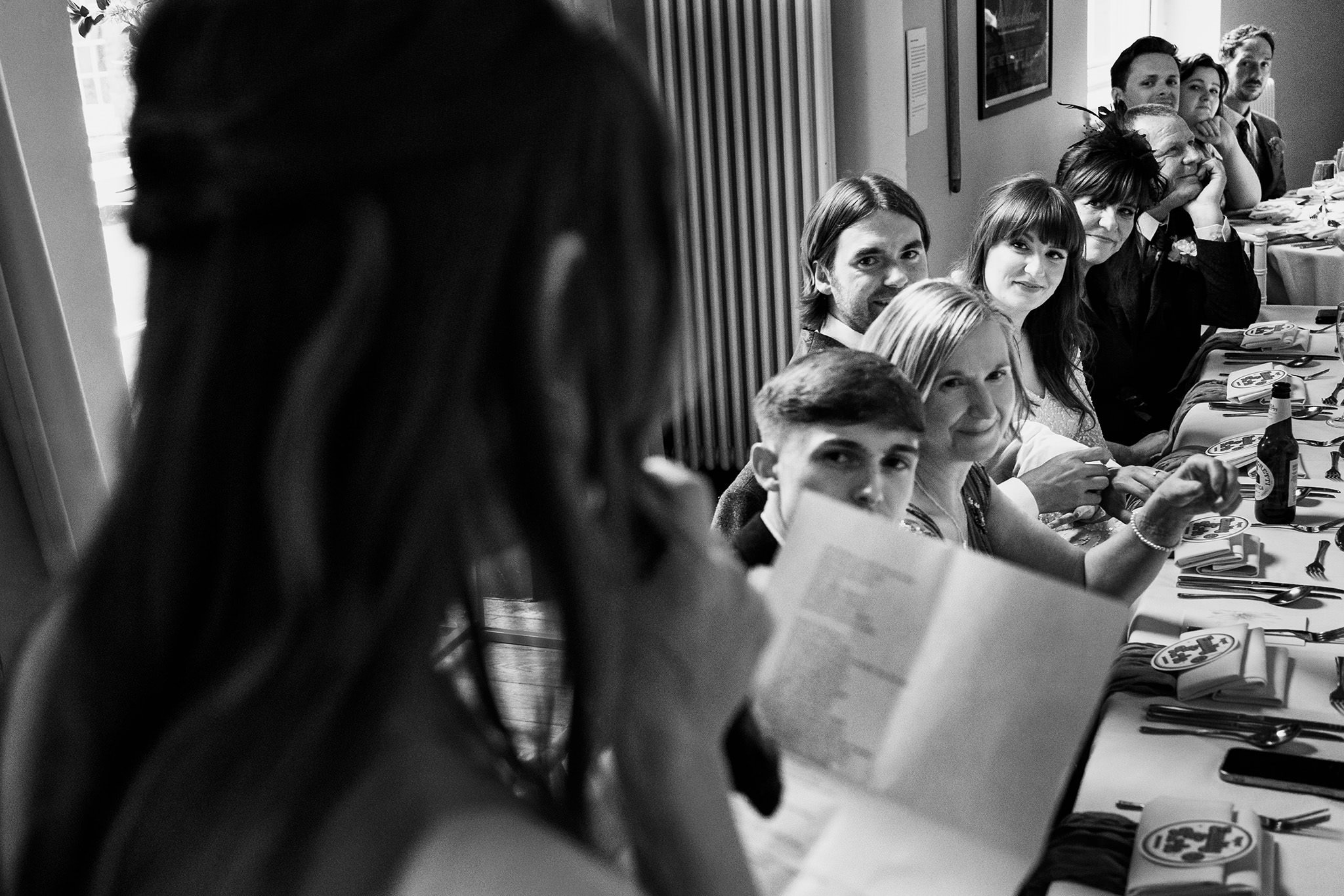 listening to the speeches at the bluecoat