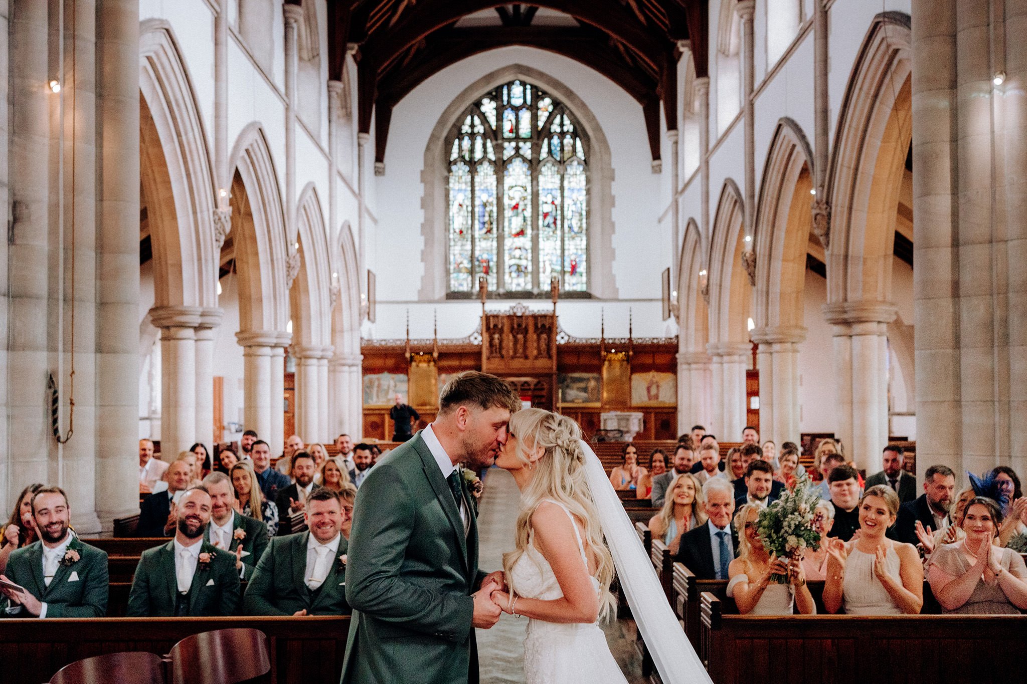 first kiss church wedding