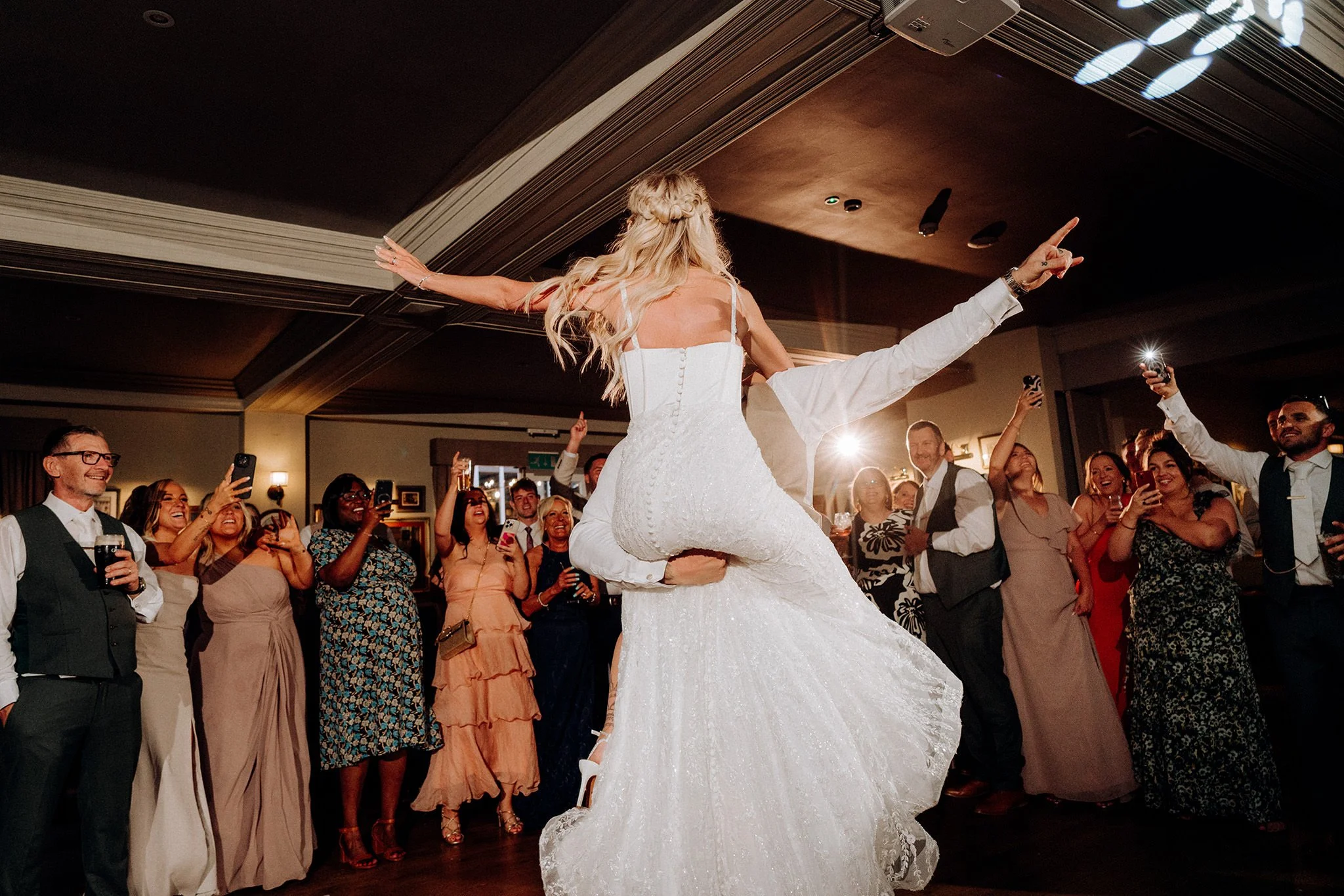 wedding first dance at the little fox, thornton hough