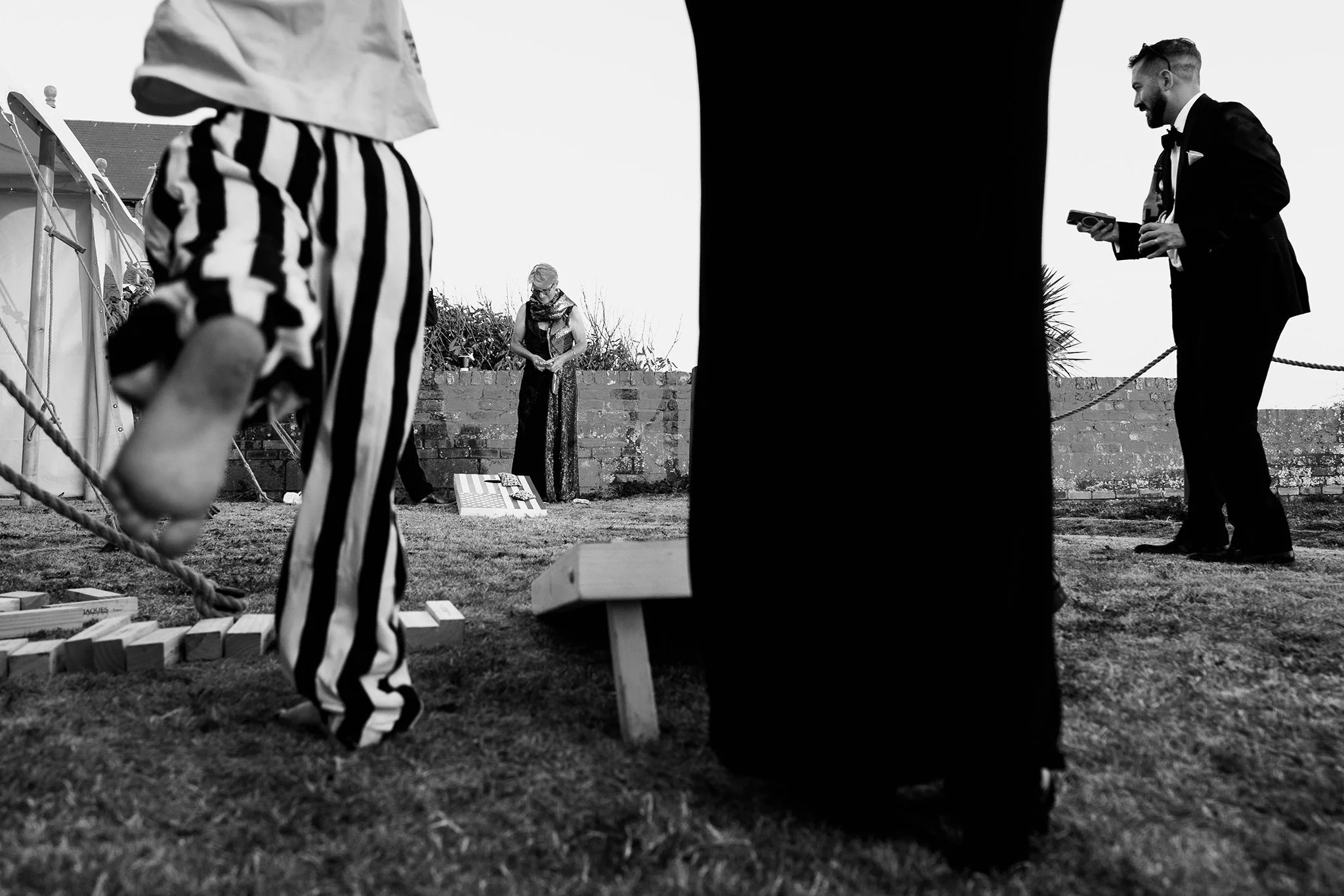 lawn games at garden party wedding