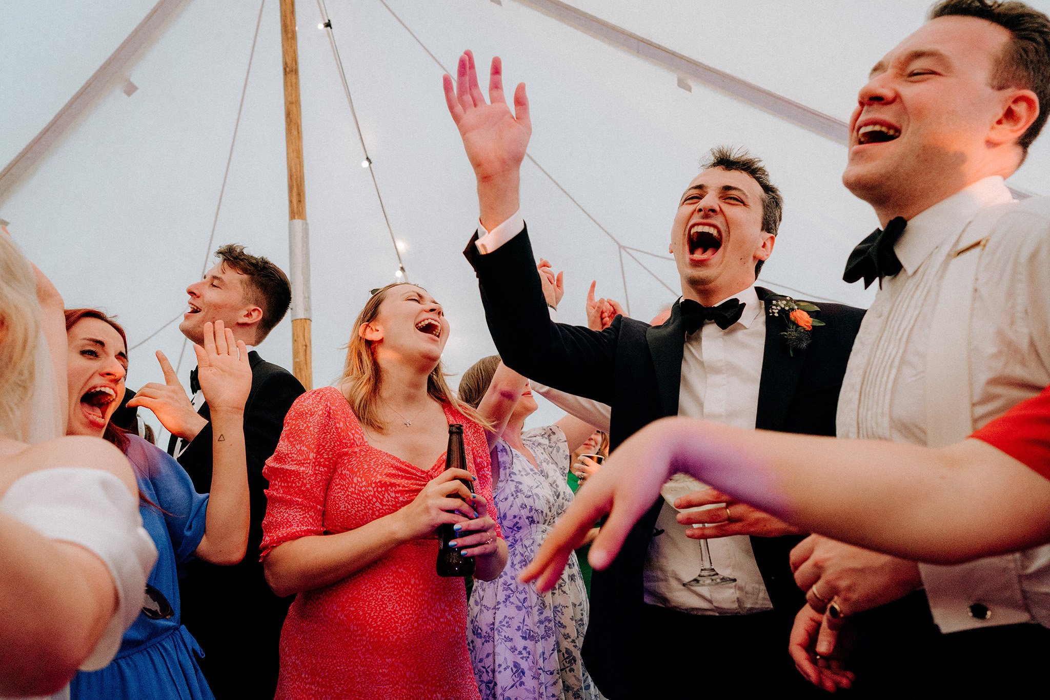 dancefloor fun in a marquee