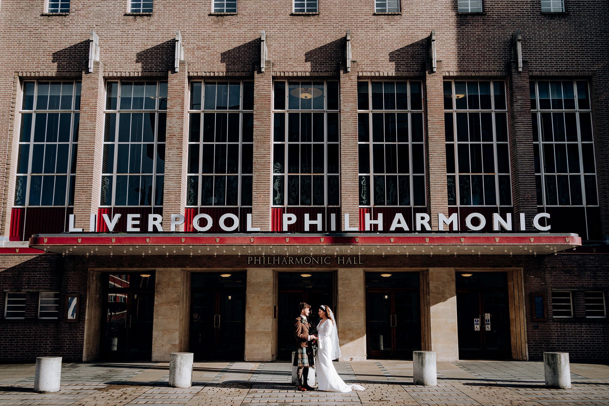 Wedding portrait at the Philharmonic Liverpool