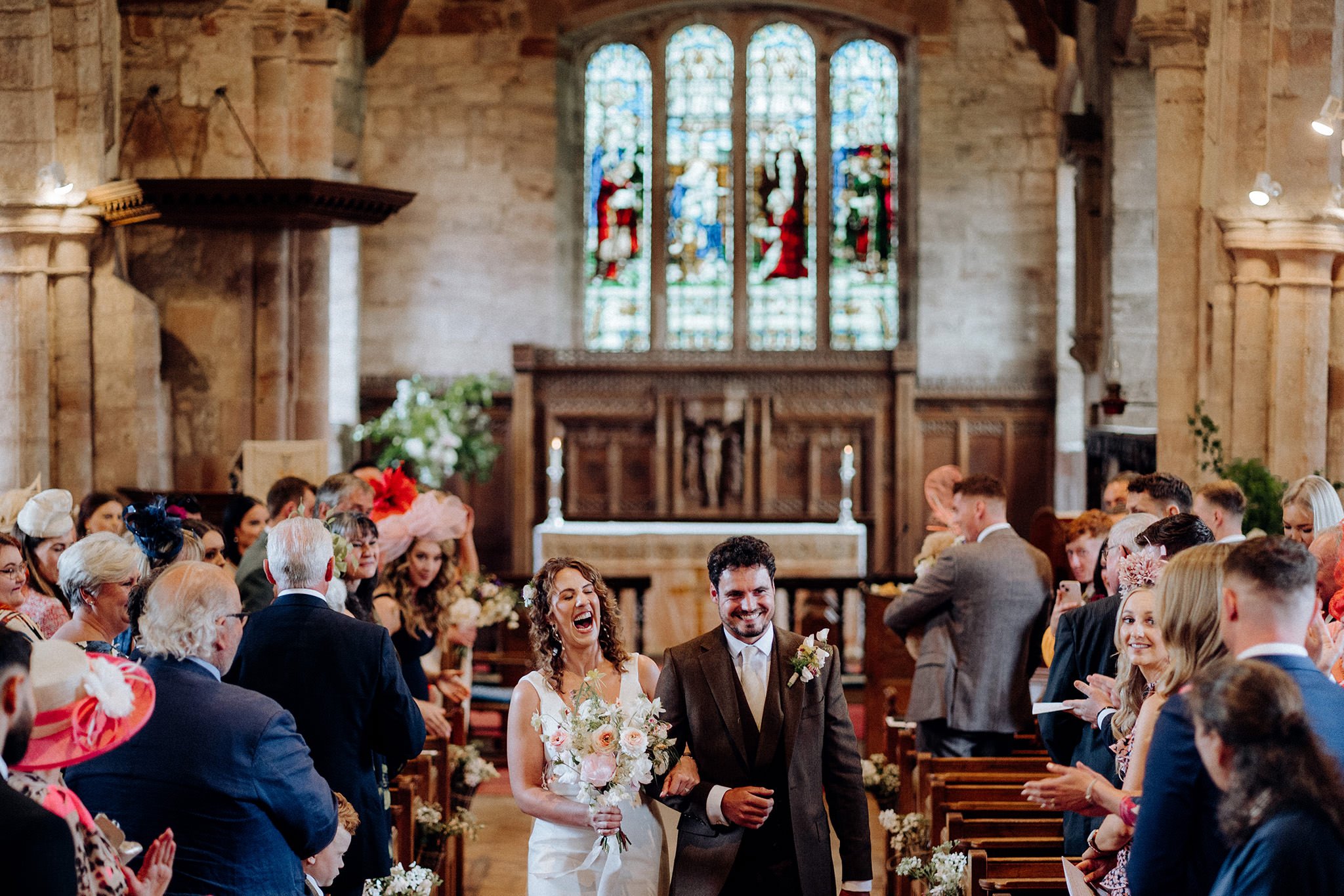 just married lake district wedding
