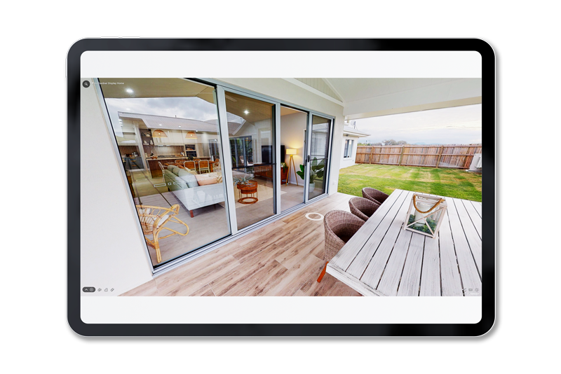 A Realty Plans residential 3D Scan displayed on iPad
